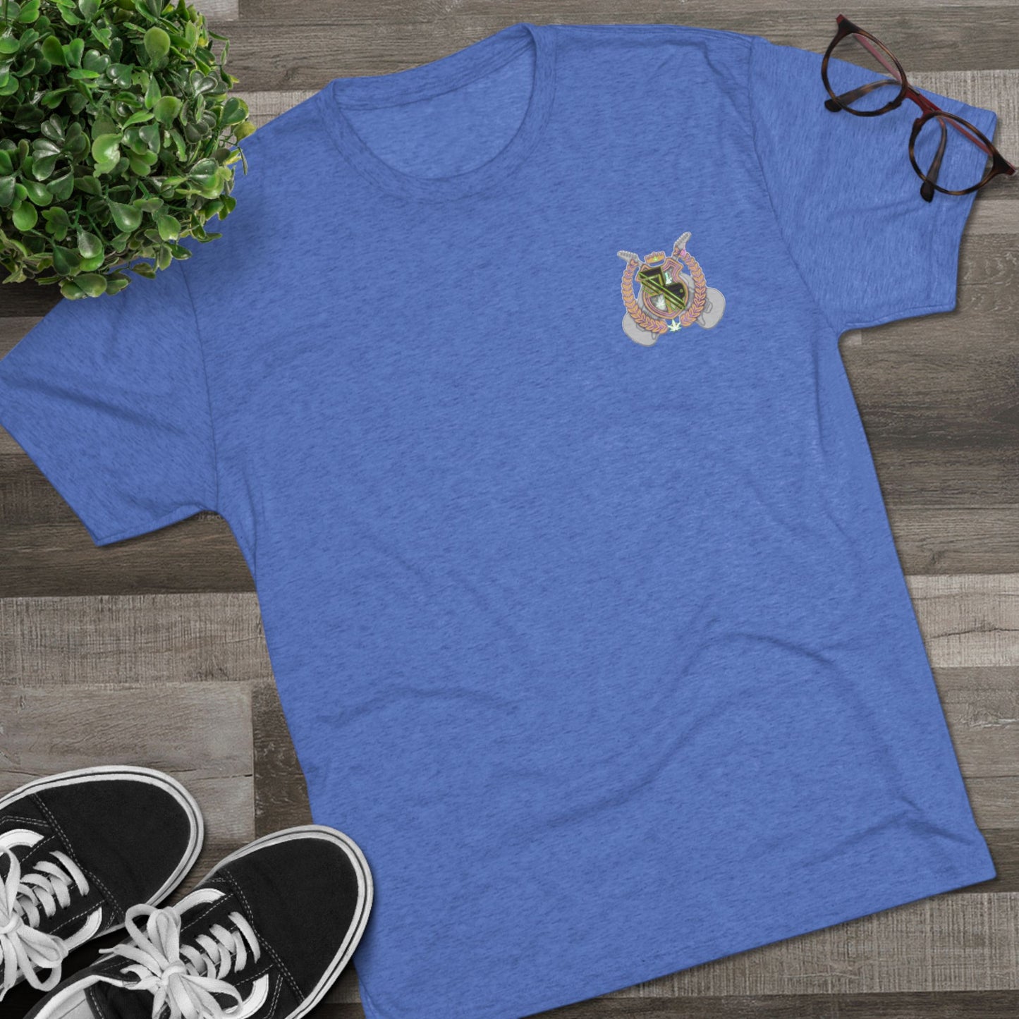 Heraldic Crest T‑Shirt — Vintage Shield Emblem Tee