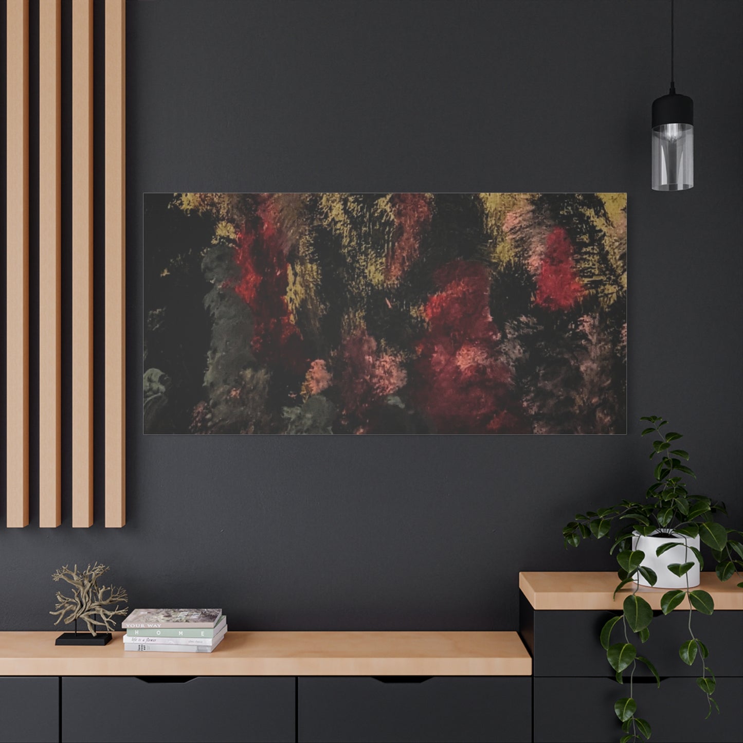Autumn Forest Nightscape Matte Canvas Print — Stretched 1.25"