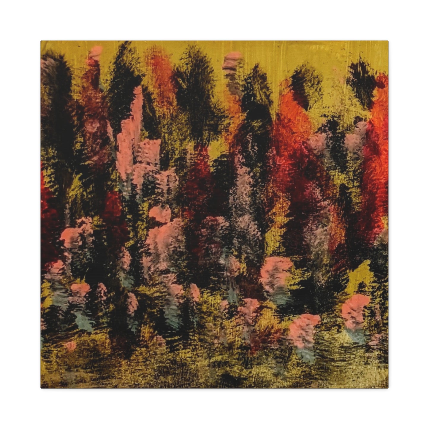 Autumn Forest Abstract — Matte Stretched Canvas