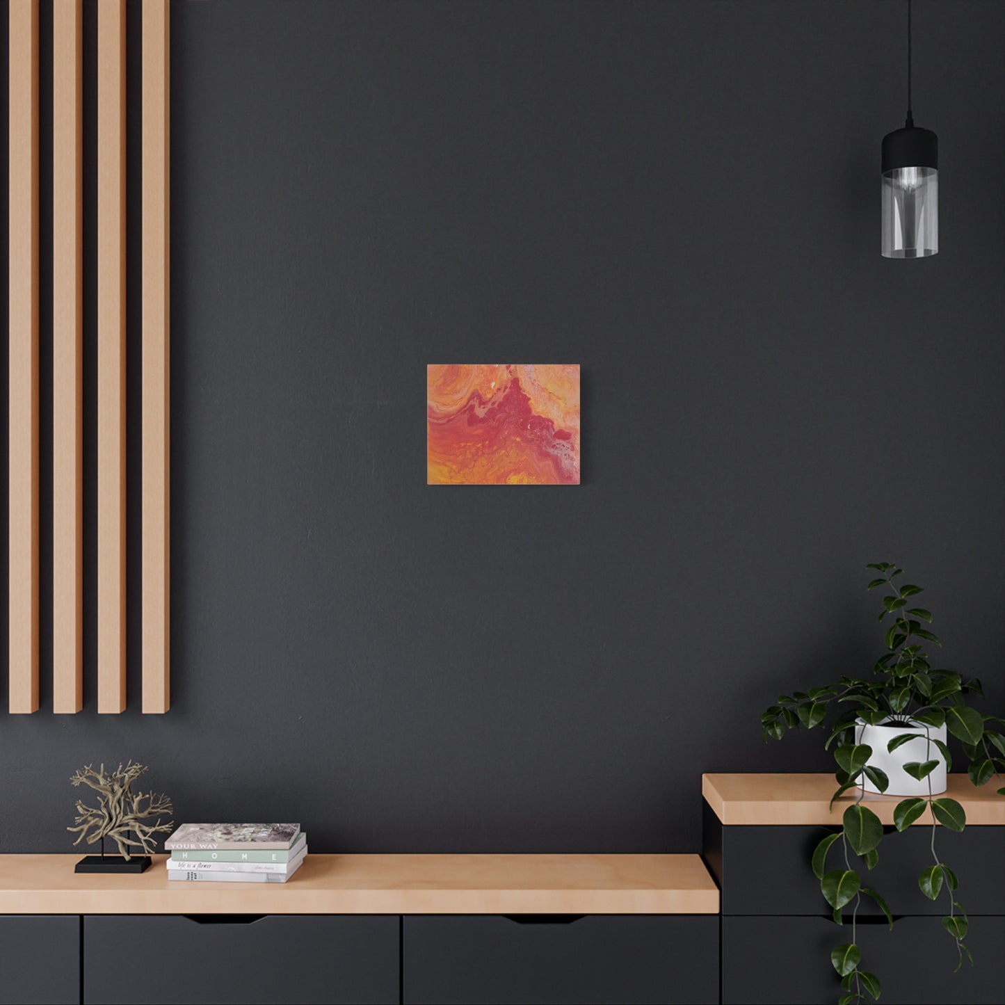 Abstract Pepto Popured - Sunset Swirl Matte Canvas Art - Stretched 1.25"
