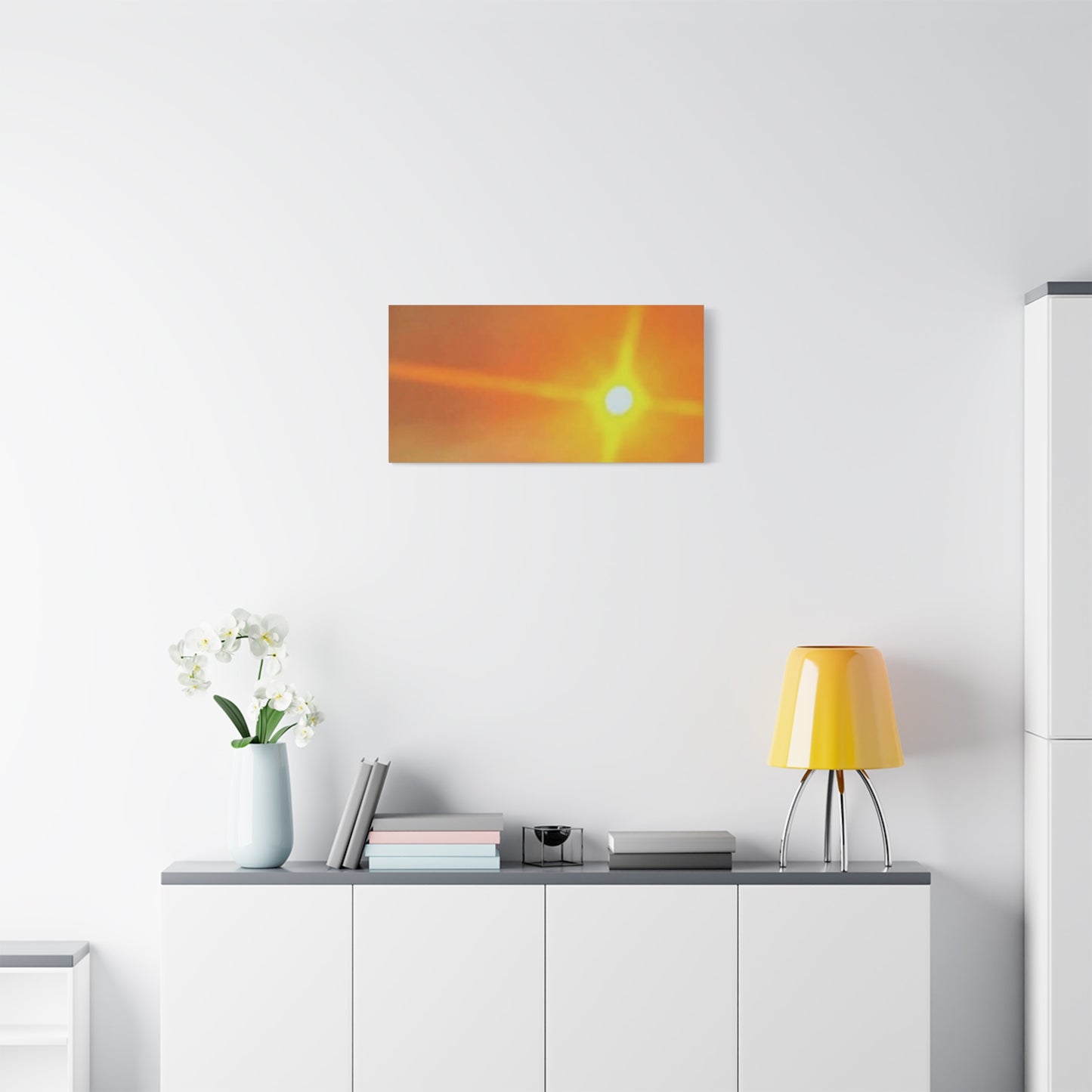 Sunburst Sunset Canvas Print — Warm Abstract Wall Art