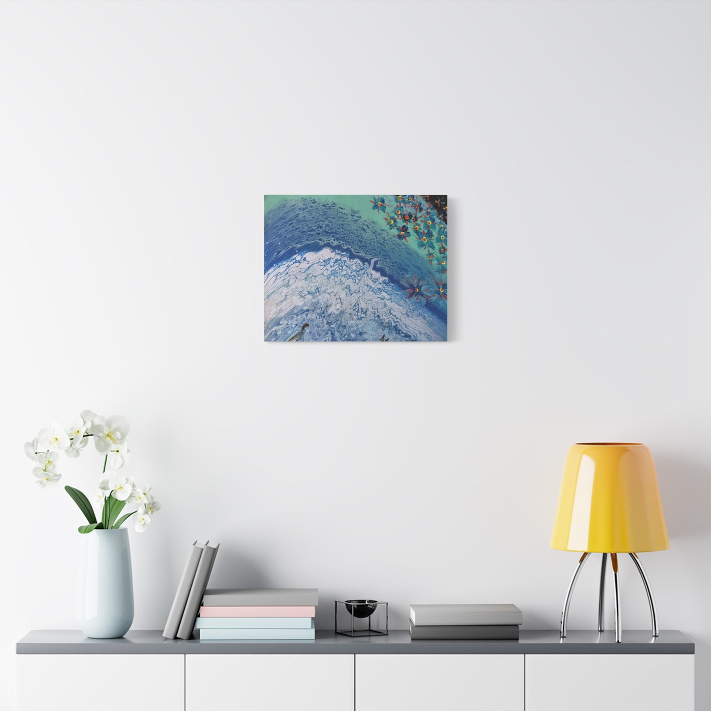 floetrol&flowers - Abstract Matte Canvas Print — Floral Accents Stretched Wall Art