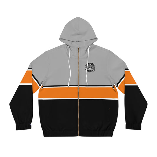 Striped Full‑Zip Hoodie — Men’s Streetwear Jacket
