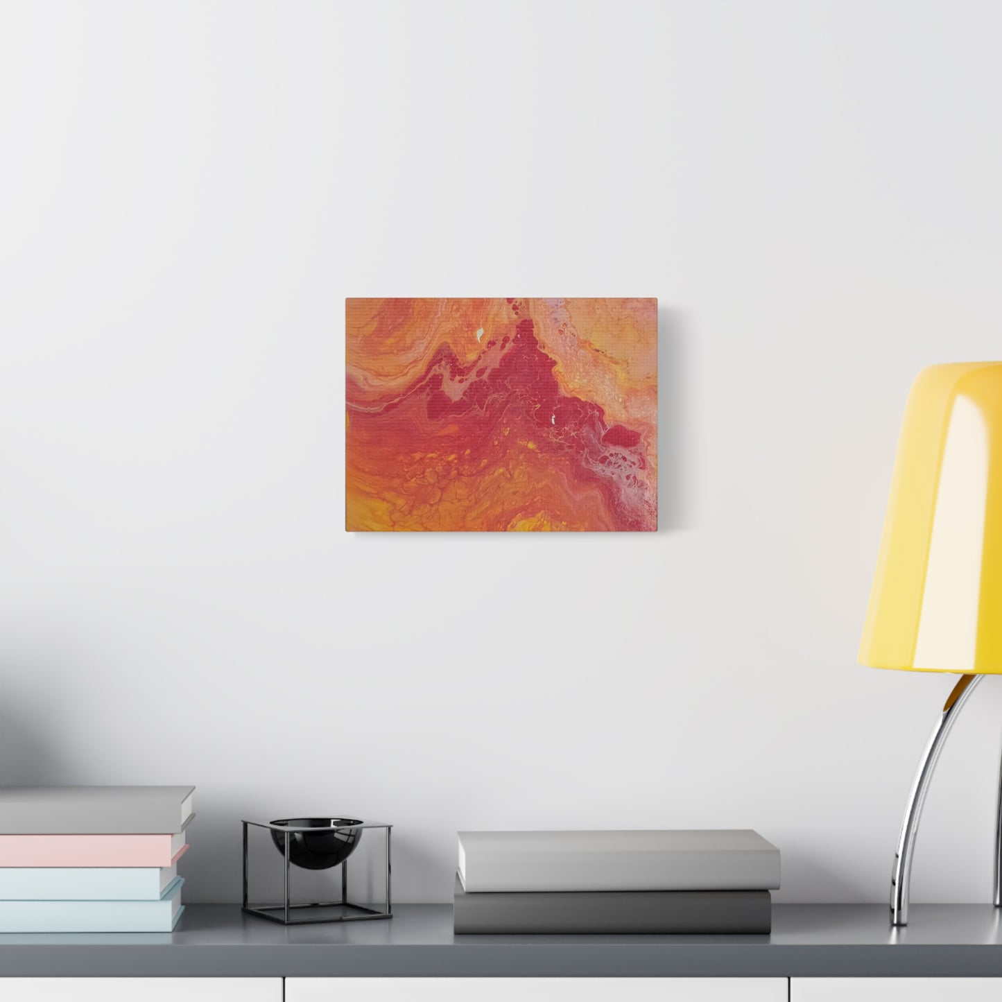 Abstract Pepto Popured - Sunset Swirl Matte Canvas Art - Stretched 1.25"