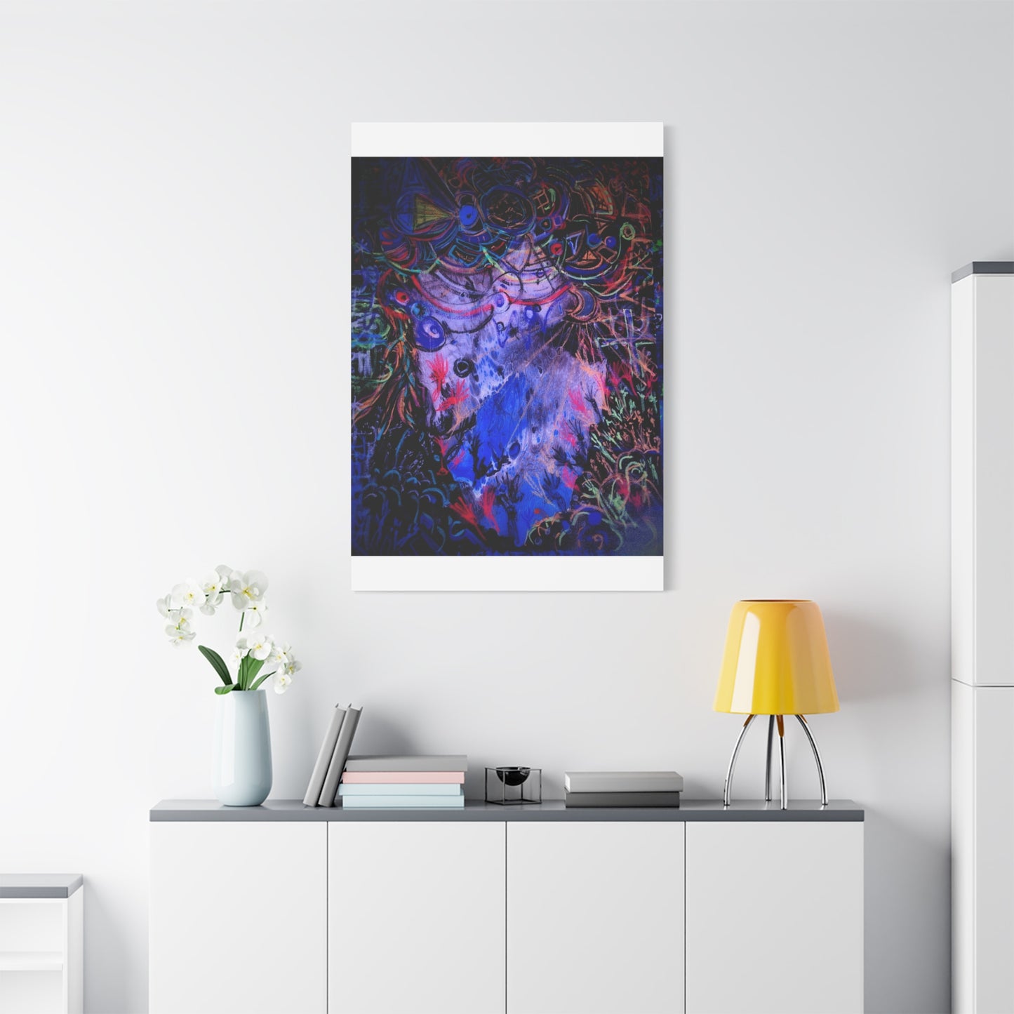 soul_extractions - Abstract Neon Canvas Art - Vibrant Psychedelic Wall Decor