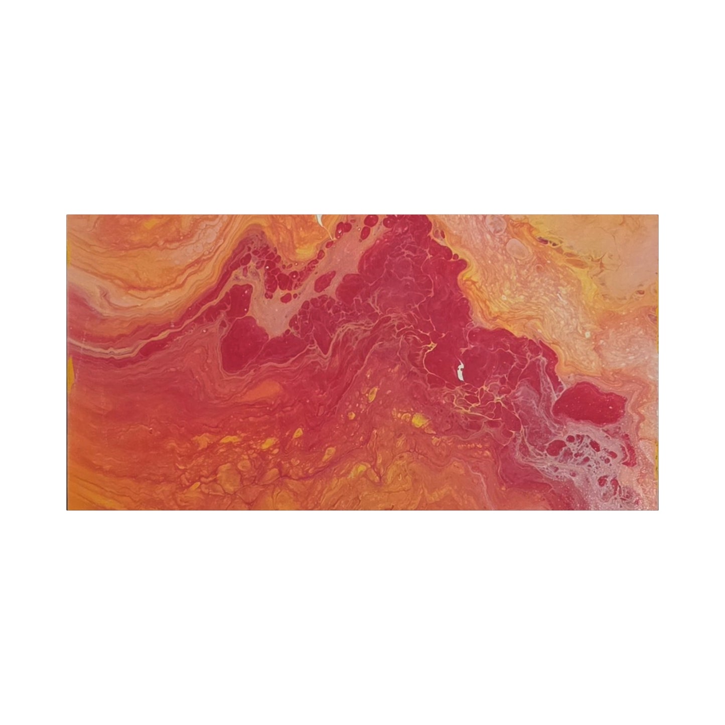 Abstract Pepto Popured - Sunset Swirl Matte Canvas Art - Stretched 1.25"