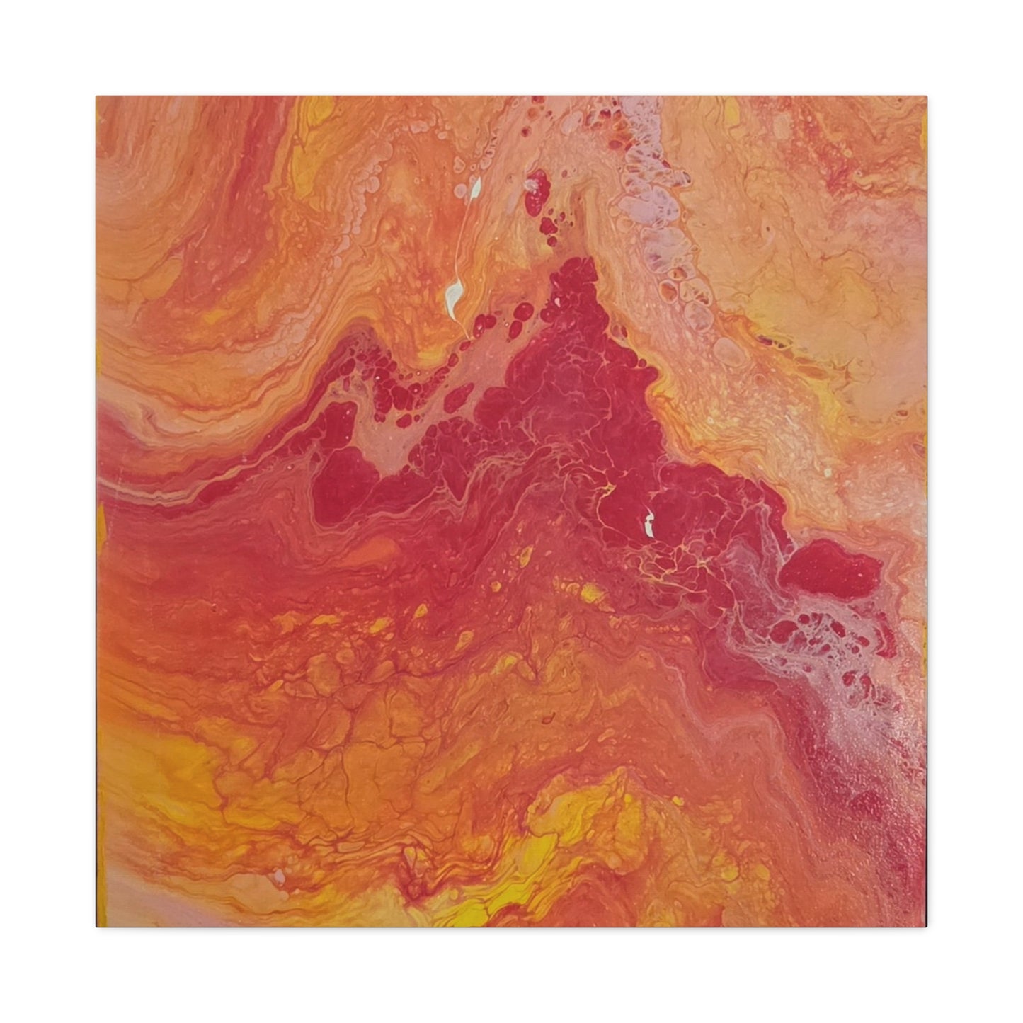 Abstract Pepto Popured - Sunset Swirl Matte Canvas Art - Stretched 1.25"