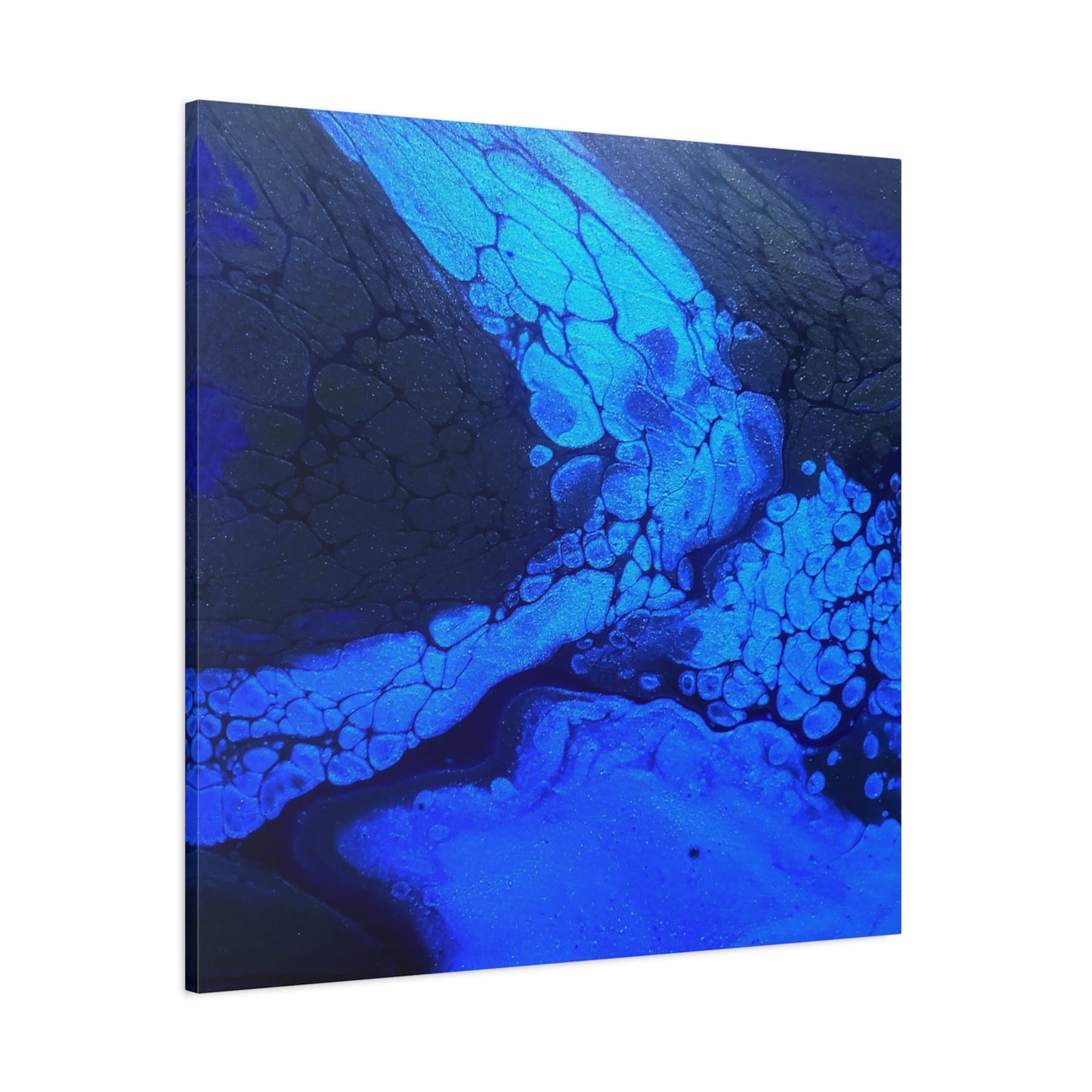 Abstract Blue Ocean Canvas Print — Matte Stretched Wall Art