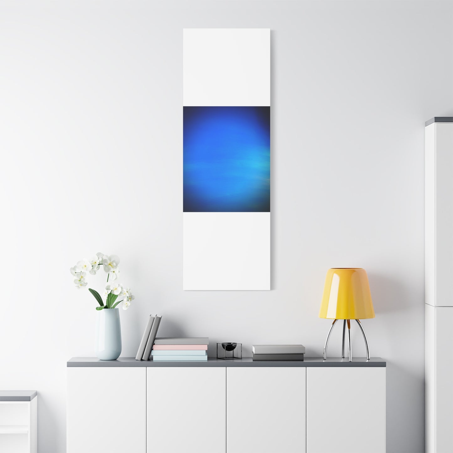 Blue Burst - Gradient Matte Canvas Print — Abstract Ocean Wall Art, Stretched 1.25"