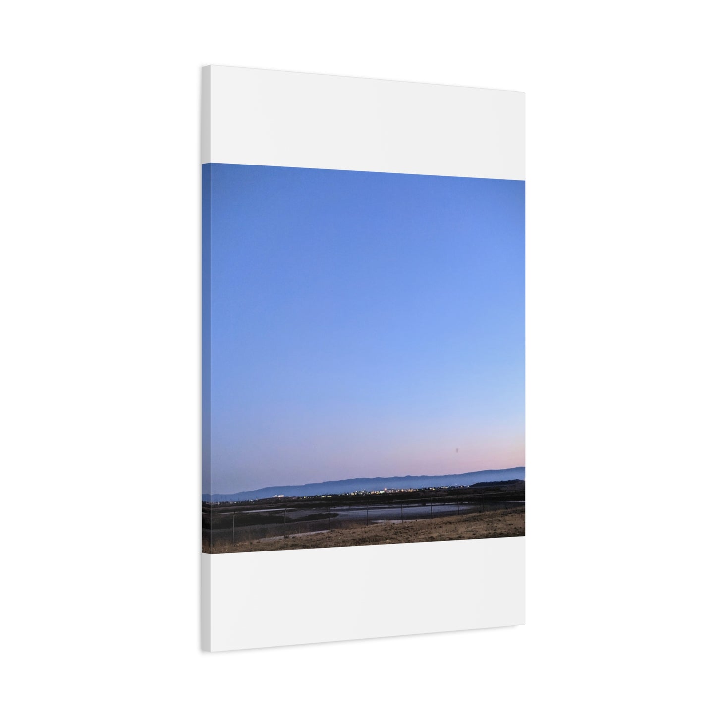 Serene Blue Horizon Matte Canvas Print — Stretched Wall Art