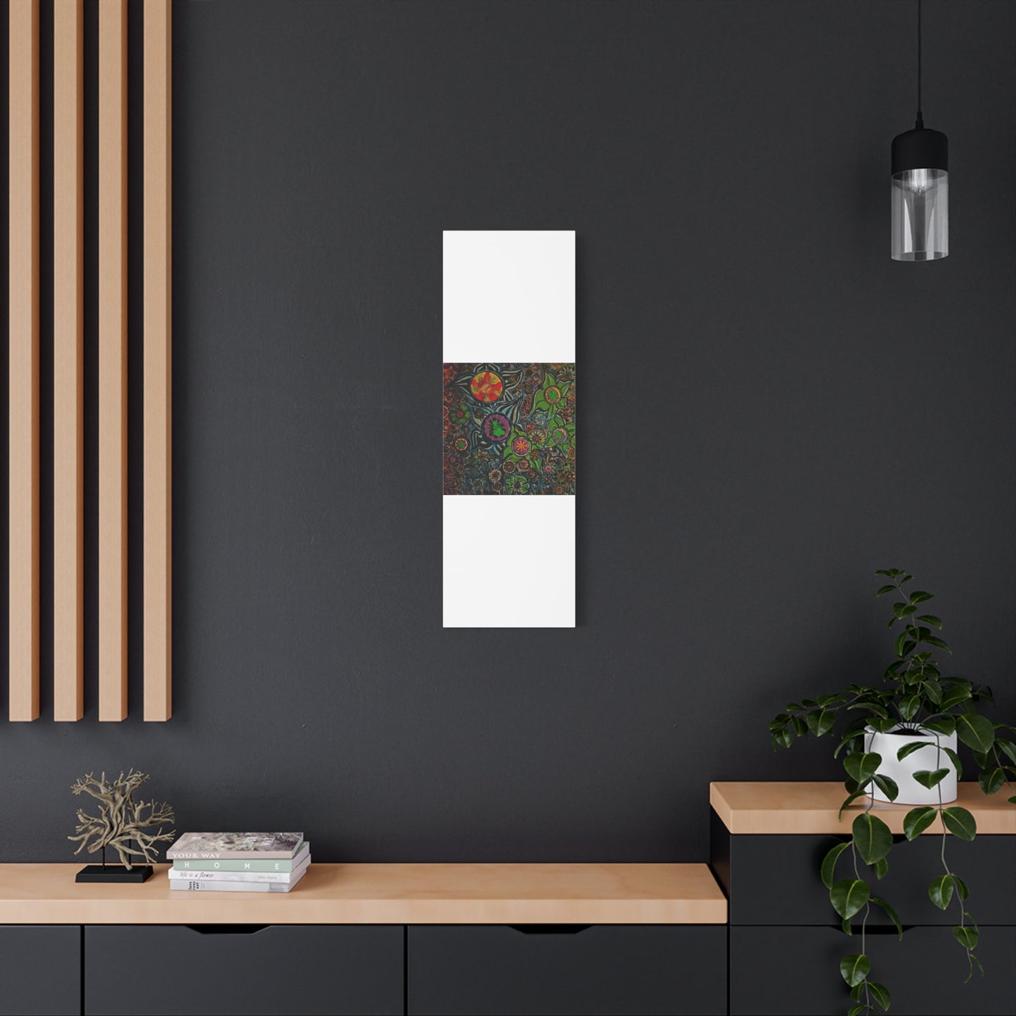 Urban_gardening-03 - Psychedelic Floral Canvas Print — Vibrant Abstract Garden Wall Art