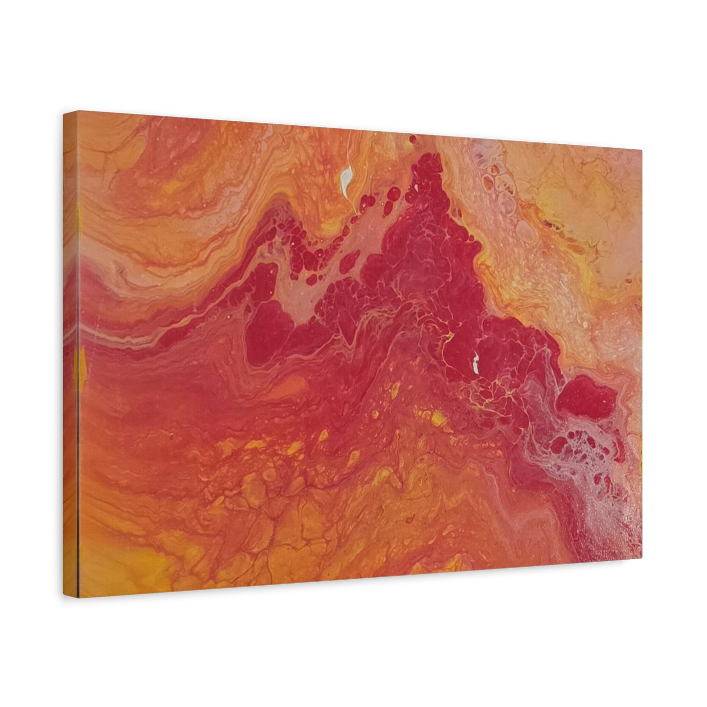Abstract Pepto Popured - Sunset Swirl Matte Canvas Art - Stretched 1.25"