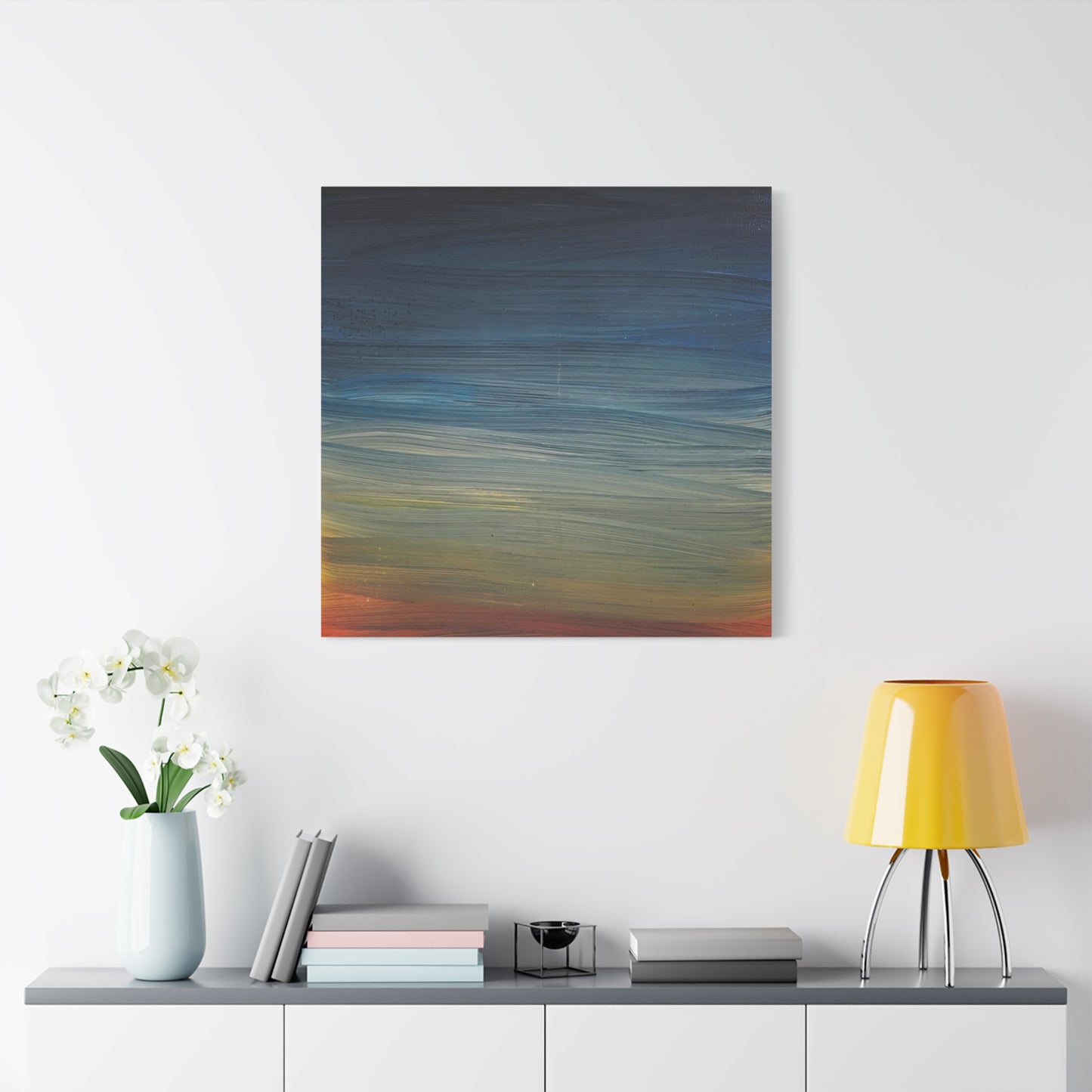 Abstract Coastal Sunset Canvas Print — Matte Stretched Wall Art