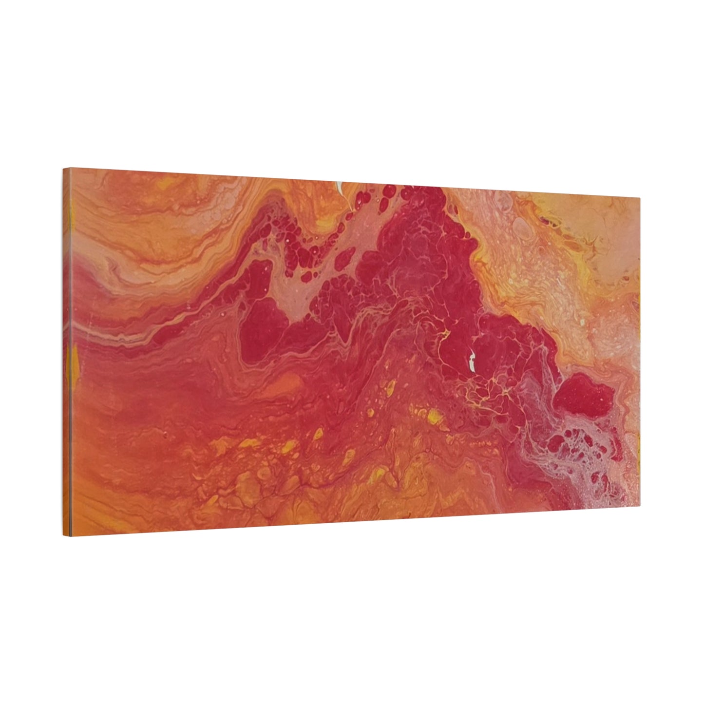 Abstract Pepto Popured - Sunset Swirl Matte Canvas Art - Stretched 1.25"