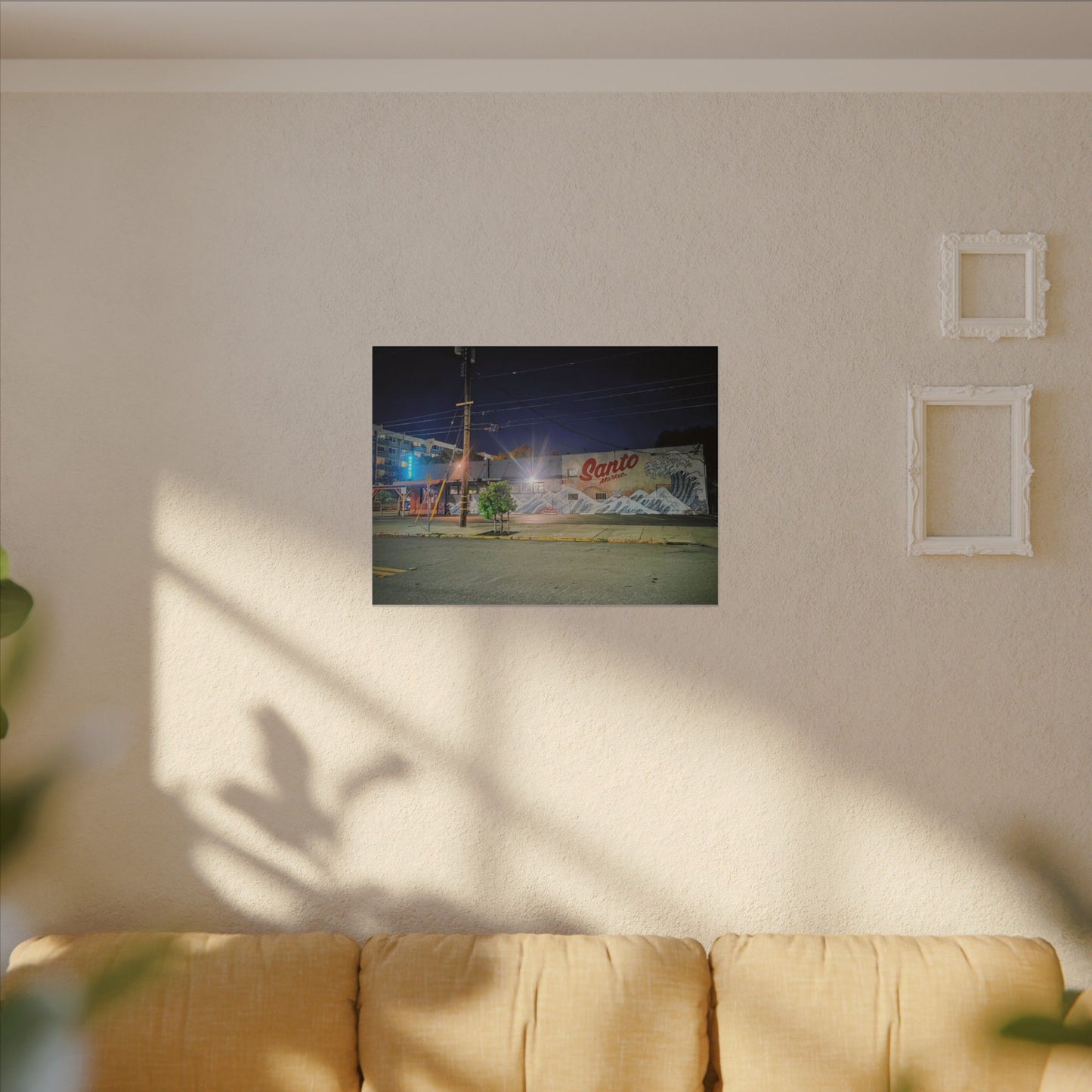 Santo Market Mural (7th&taylor)— Nighttime Urban Wall Art