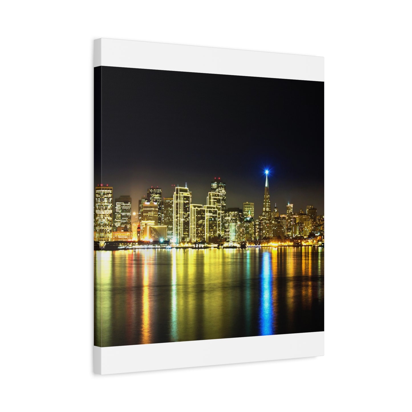 San Francisco Night Skyline Matte Canvas Print — Stretched 1.25"
