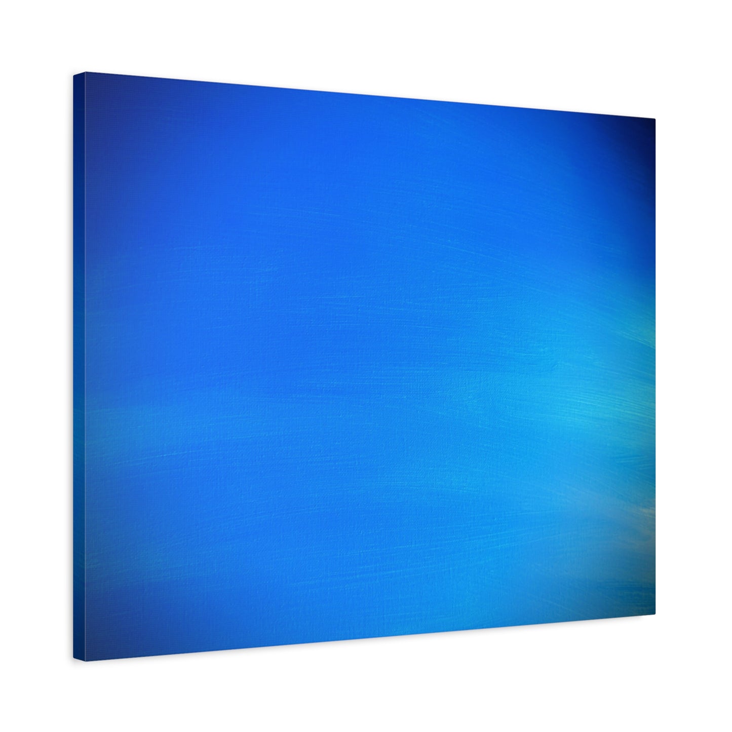 Blue Burst - Gradient Matte Canvas Print — Abstract Ocean Wall Art, Stretched 1.25"