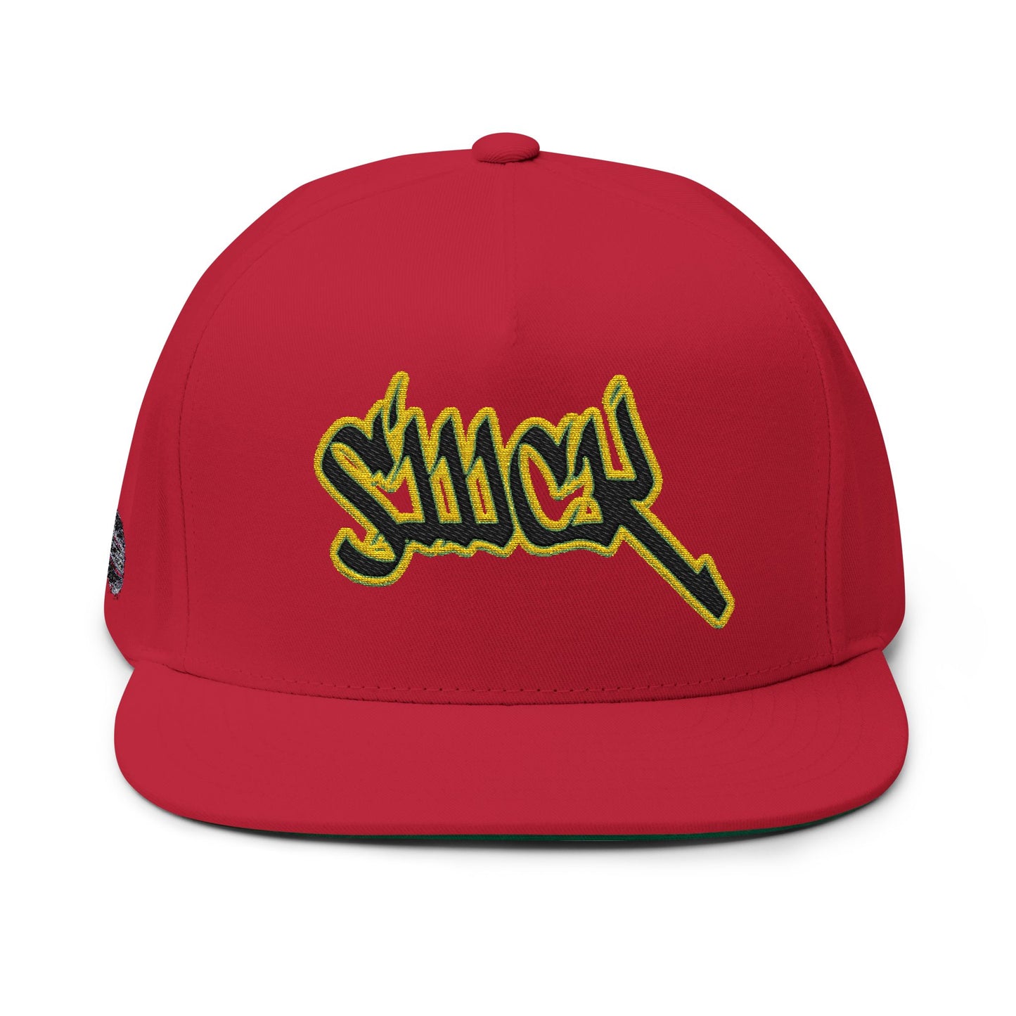 triple_siiick - Embroidered Snapback Hat — "siiick" Yellow Outline