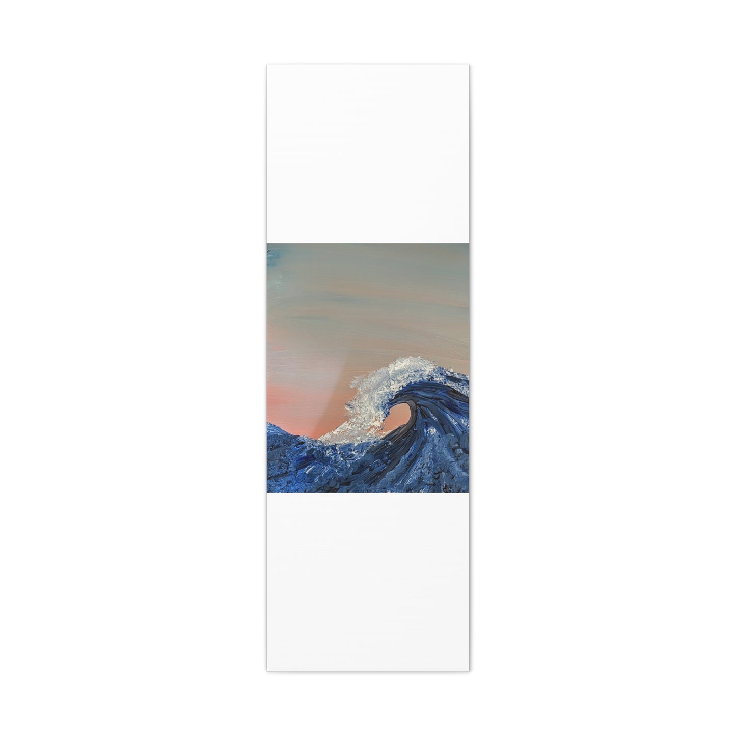 California_Coast - Ocean Wave Canvas Art — Blue Wave Seascape Matte Stretched Canvas
