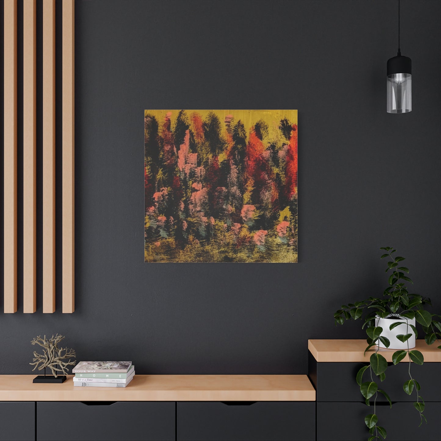 Autumn Forest Abstract — Matte Stretched Canvas