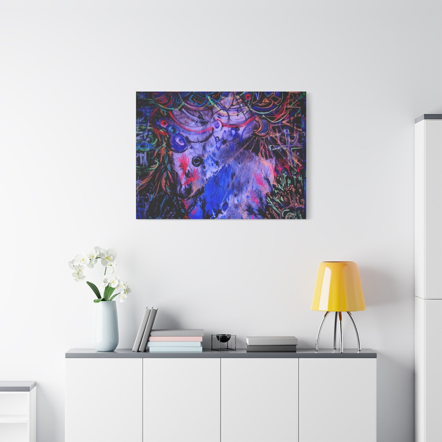 soul_extractions - Abstract Neon Canvas Art - Vibrant Psychedelic Wall Decor