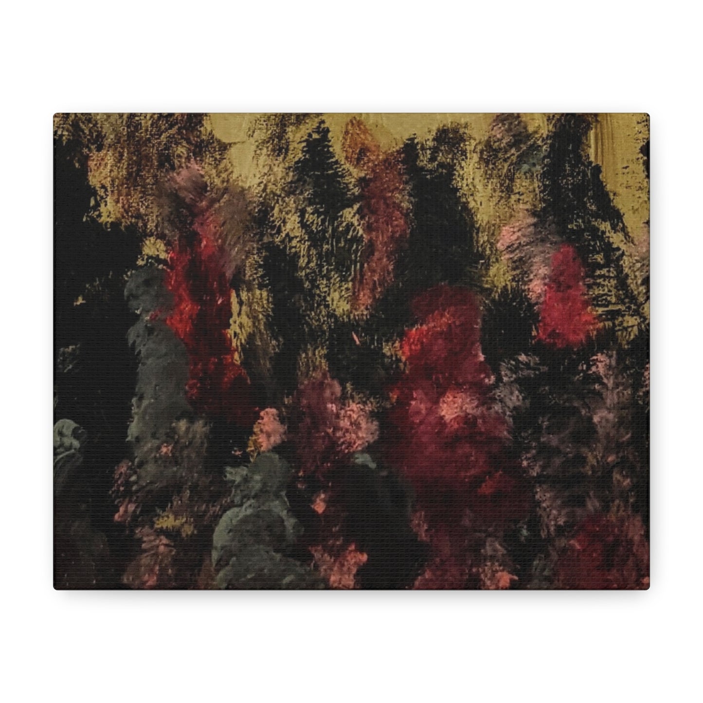 Autumn Forest Nightscape Matte Canvas Print — Stretched 1.25"