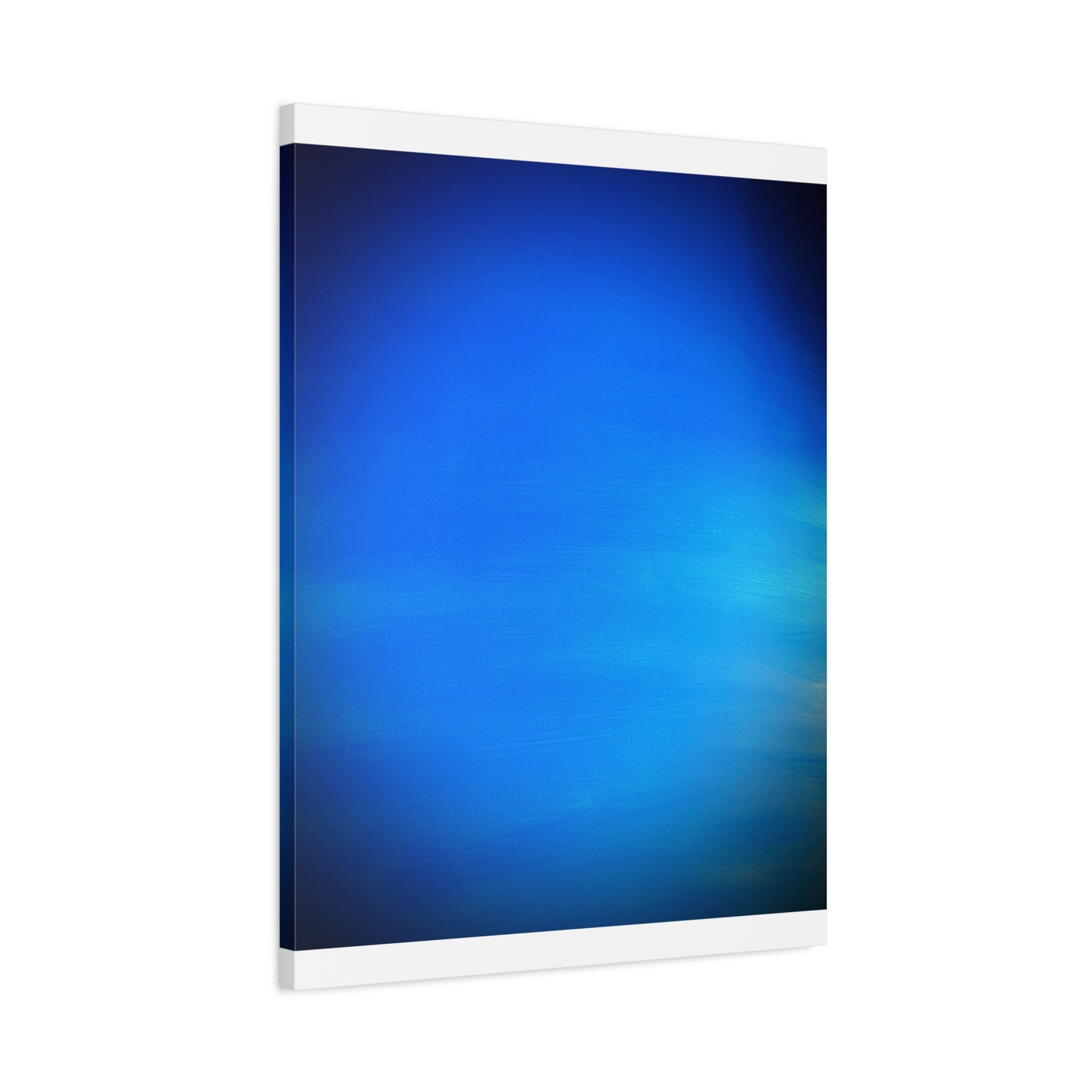 Blue Burst - Gradient Matte Canvas Print — Abstract Ocean Wall Art, Stretched 1.25"