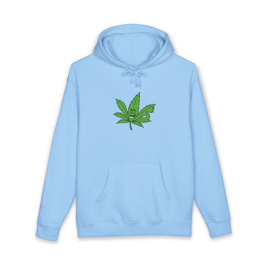 Cannabis Leaf Hoodie — Green Marijuana Leaf Graphic Pullover