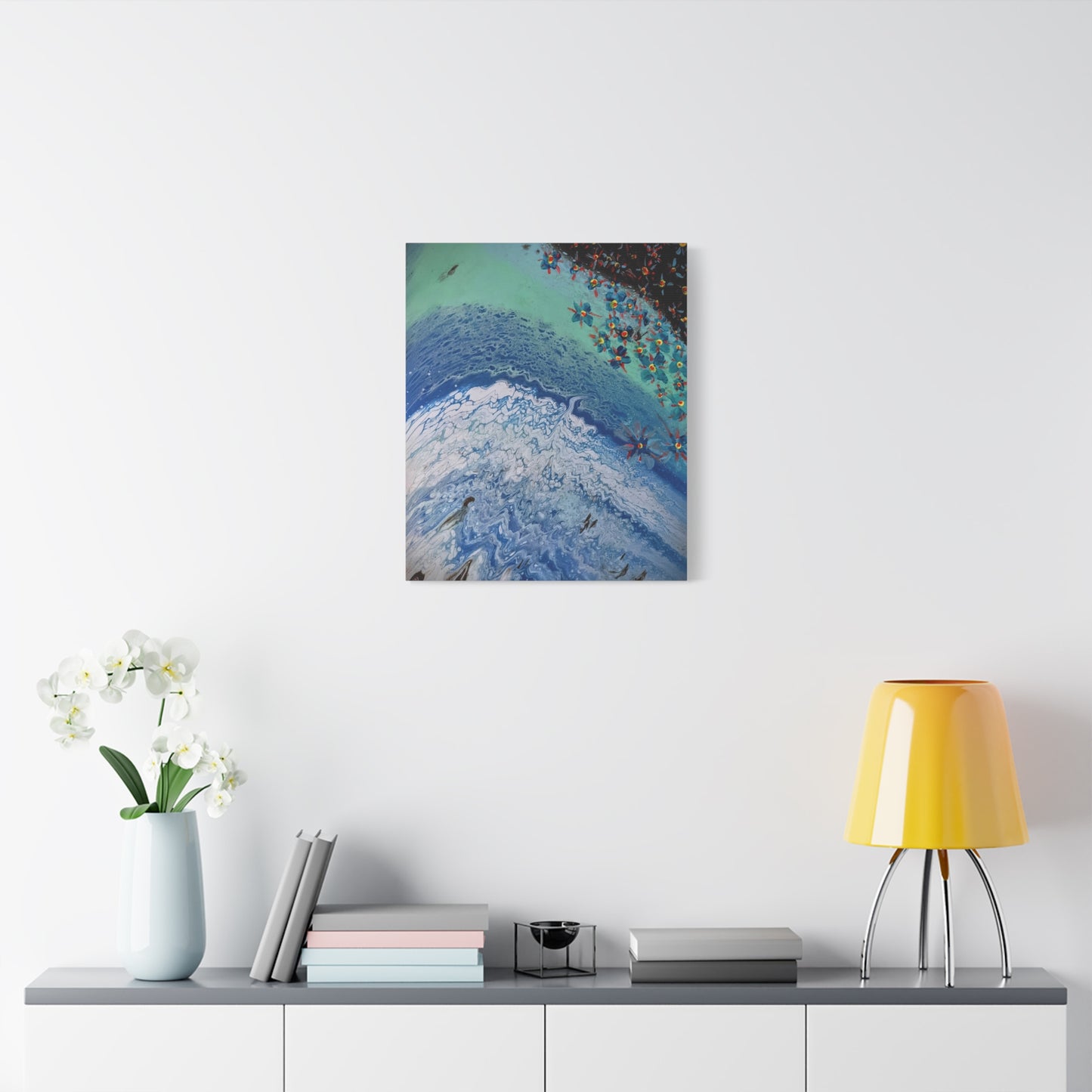 floetrol&flowers - Abstract Matte Canvas Print — Floral Accents Stretched Wall Art