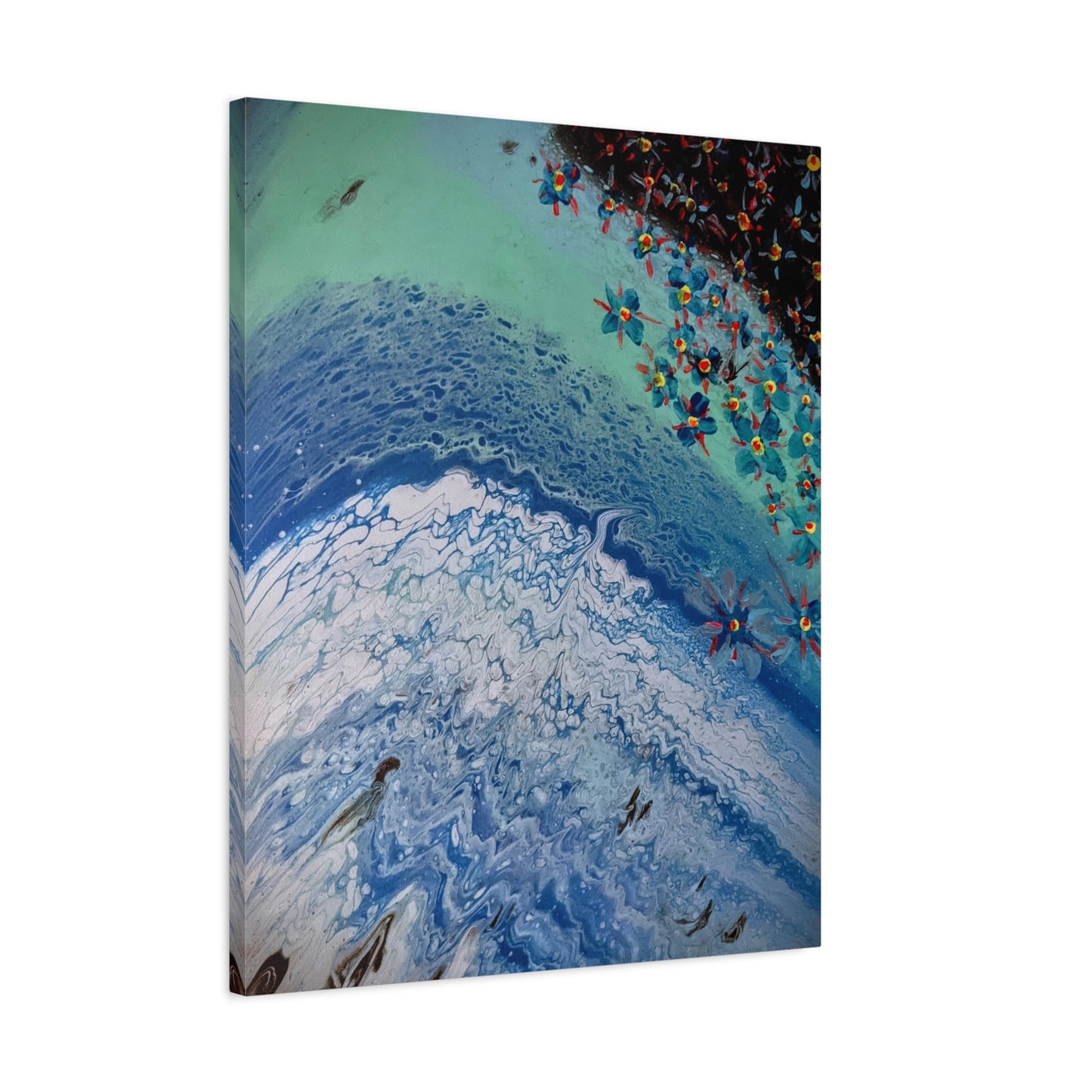 floetrol&flowers - Abstract Matte Canvas Print — Floral Accents Stretched Wall Art