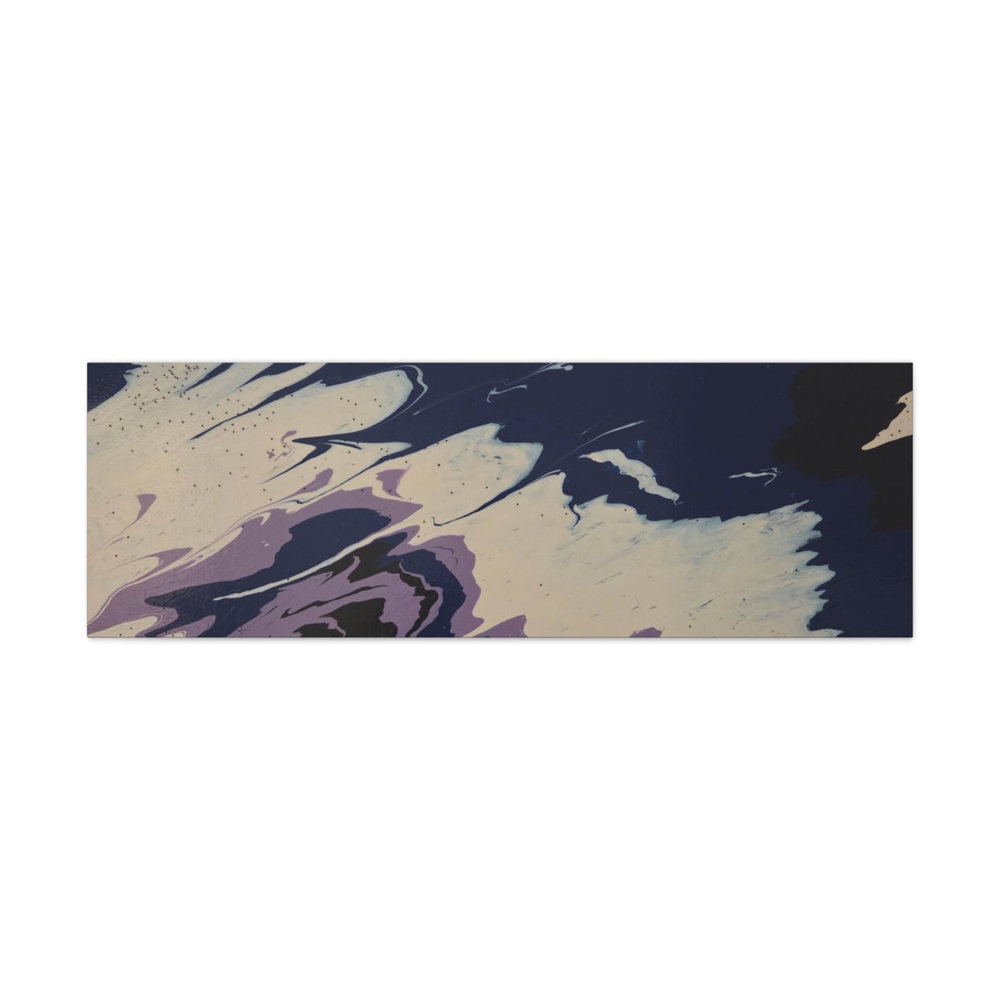 Abstract Navy & Lavender Wave Matte Stretched Canvas (1.25")