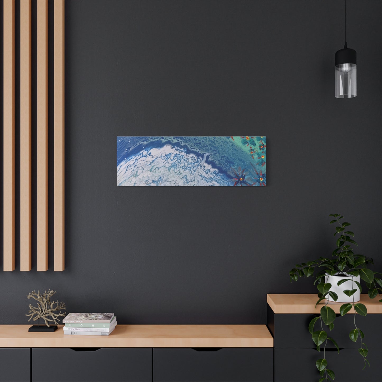 floetrol&flowers - Abstract Matte Canvas Print — Floral Accents Stretched Wall Art