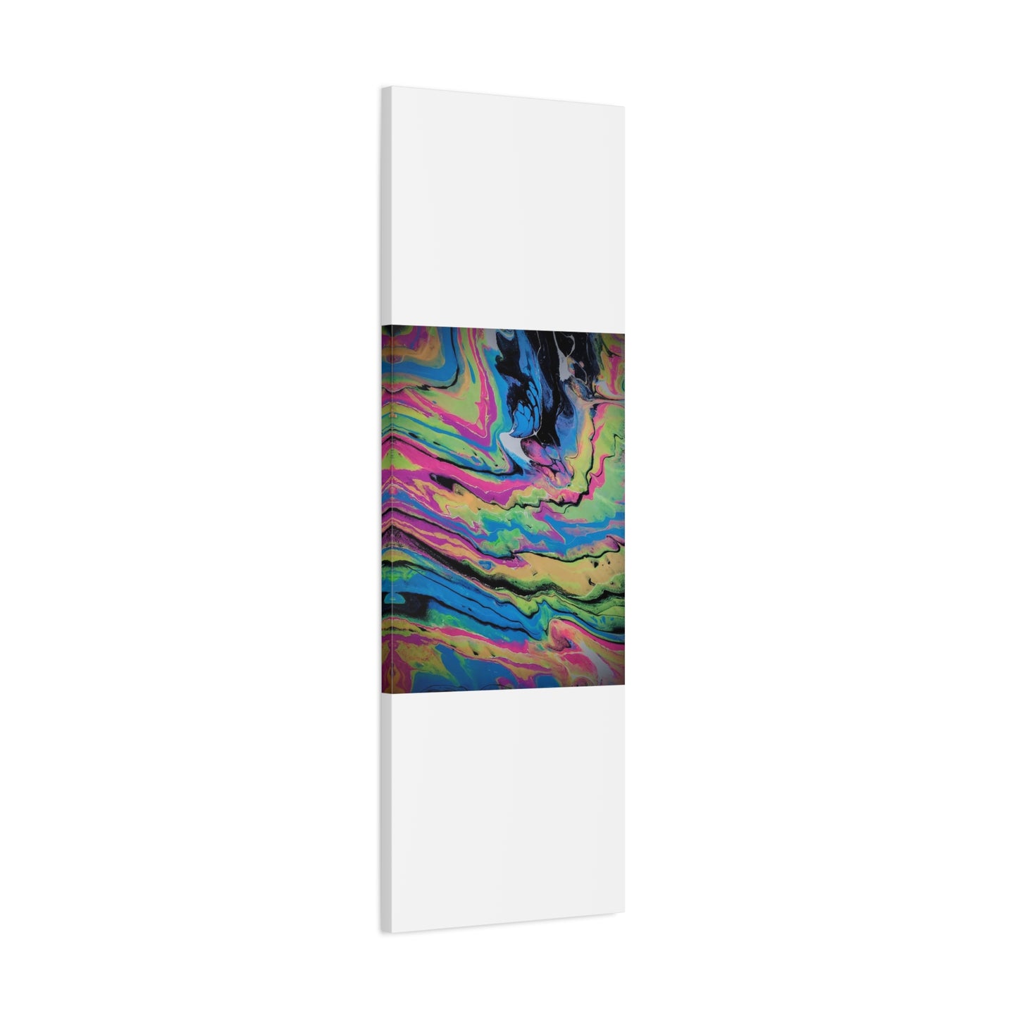 Abstract Neon Fluid Art Canvas Print — Vibrant Psychedelic Wall Decor