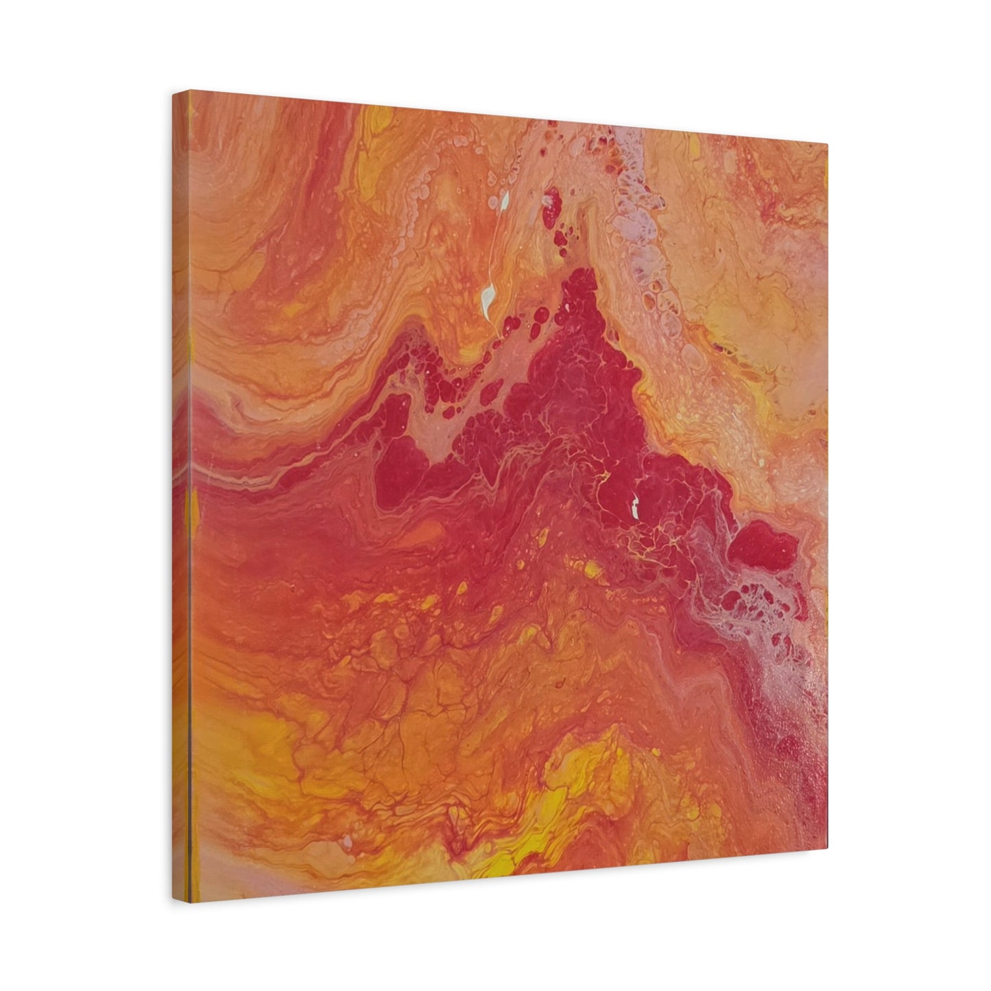Abstract Pepto Popured - Sunset Swirl Matte Canvas Art - Stretched 1.25"