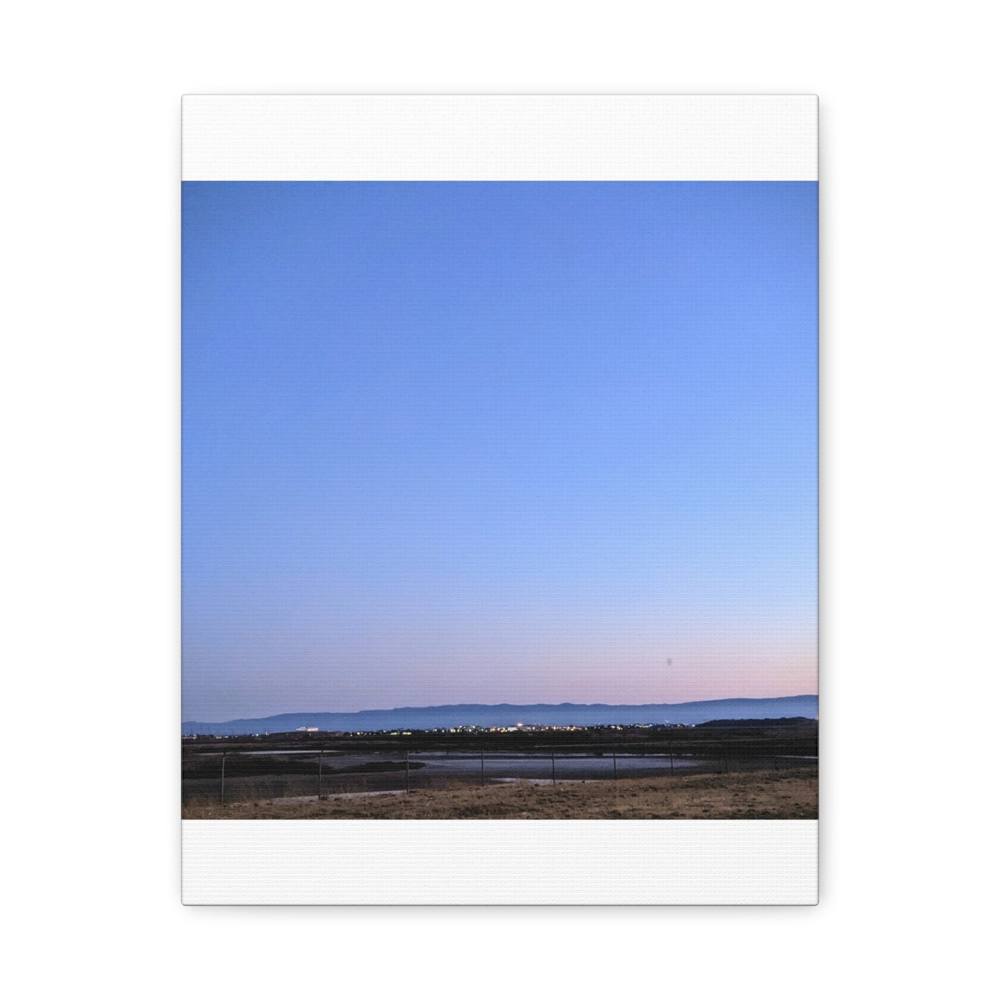 Serene Blue Horizon Matte Canvas Print — Stretched Wall Art