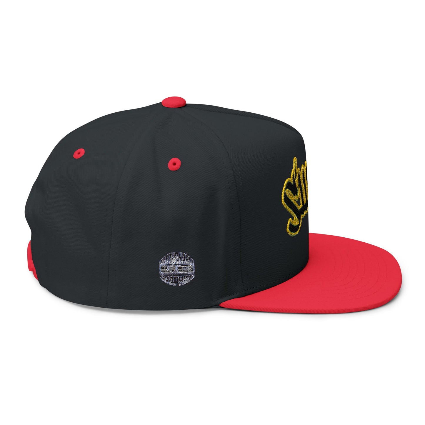 triple_siiick - Embroidered Snapback Hat — "siiick" Yellow Outline