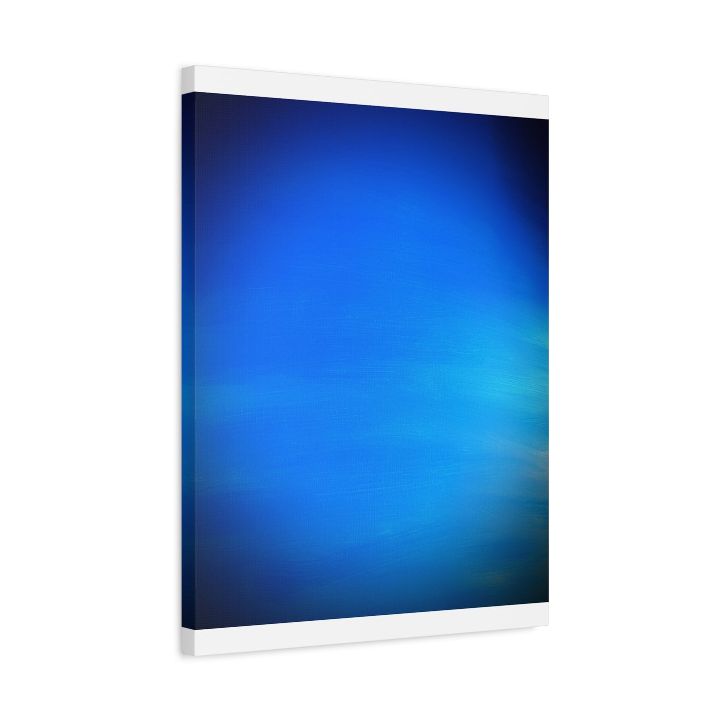 Blue Burst - Gradient Matte Canvas Print — Abstract Ocean Wall Art, Stretched 1.25"