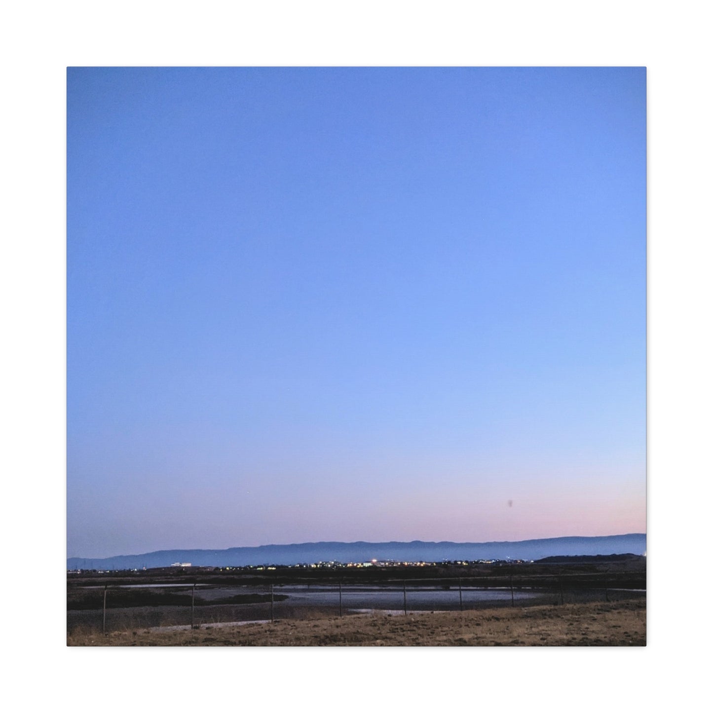 Serene Blue Horizon Matte Canvas Print — Stretched Wall Art