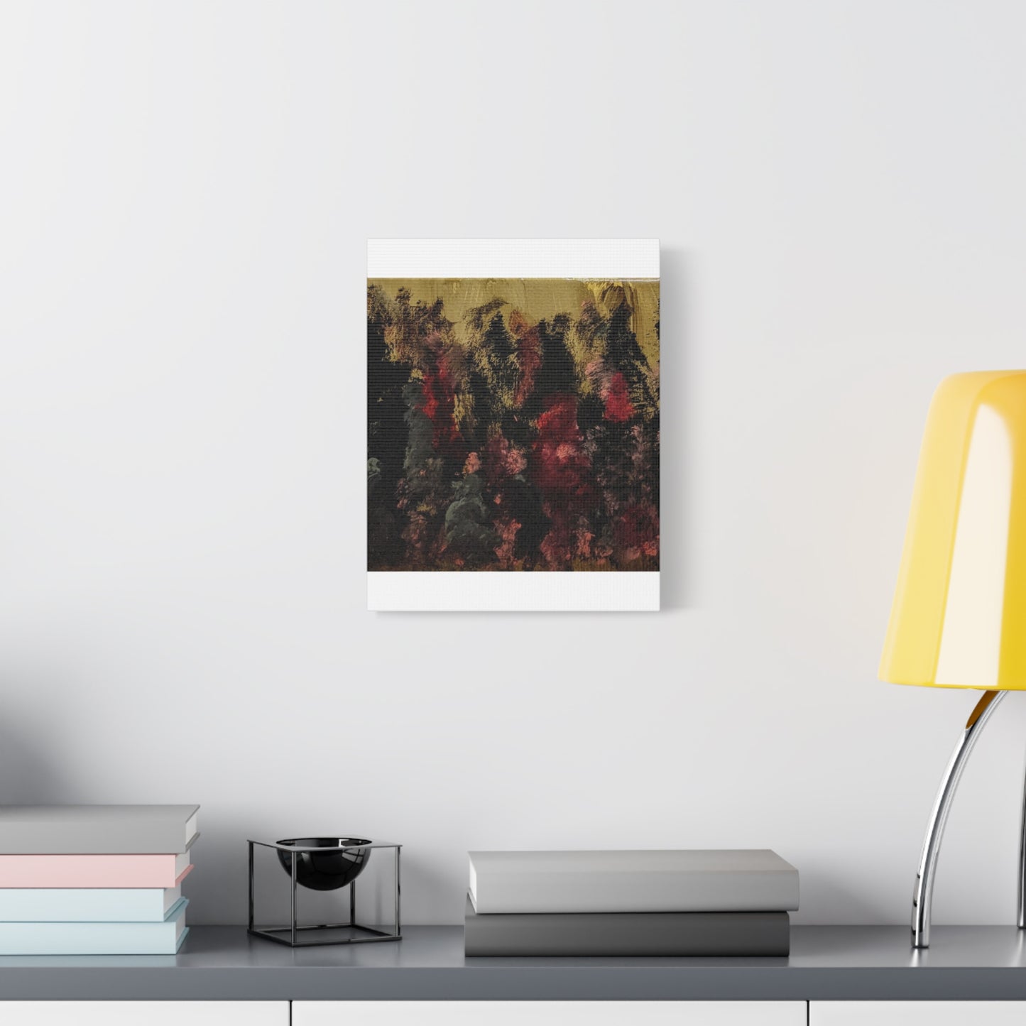 Autumn Forest Nightscape Matte Canvas Print — Stretched 1.25"