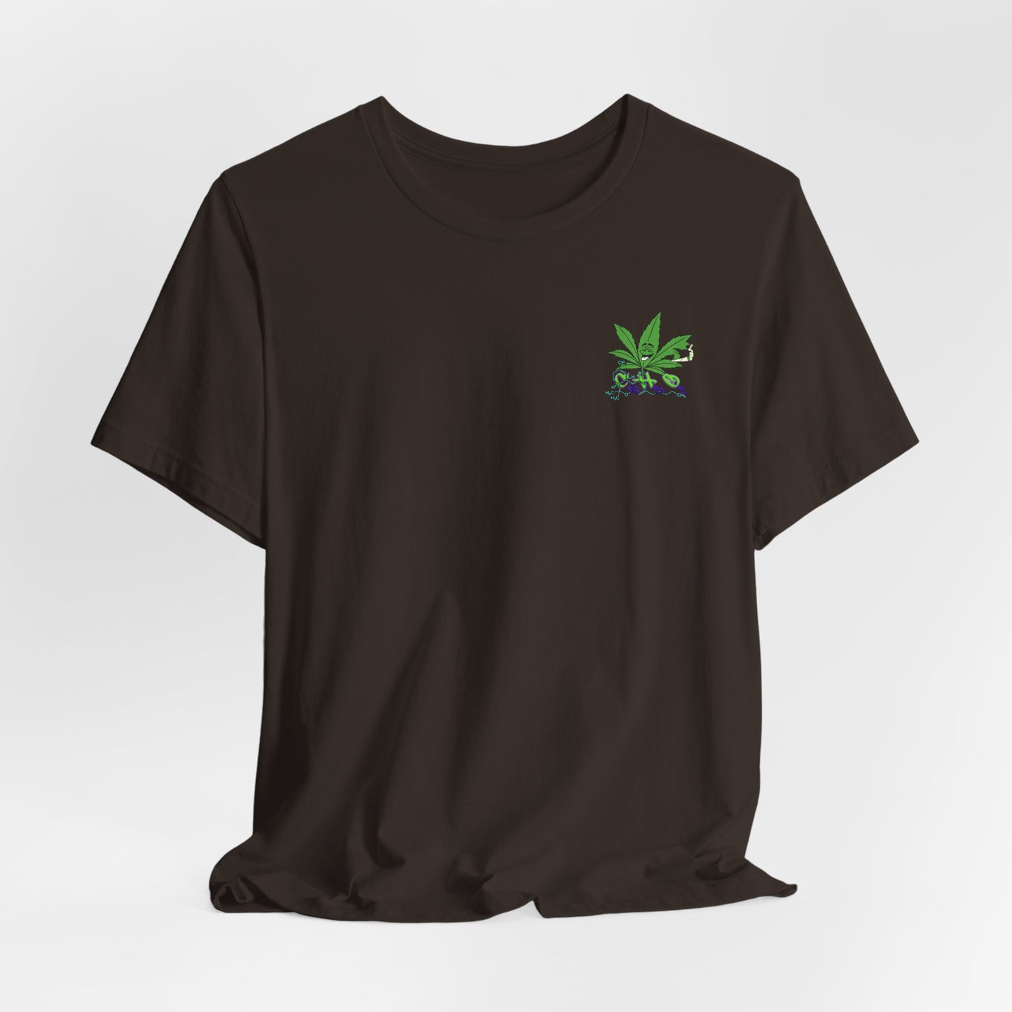 C16H21O2 - Minimal Marijuana Plant Graphic T-Shirt