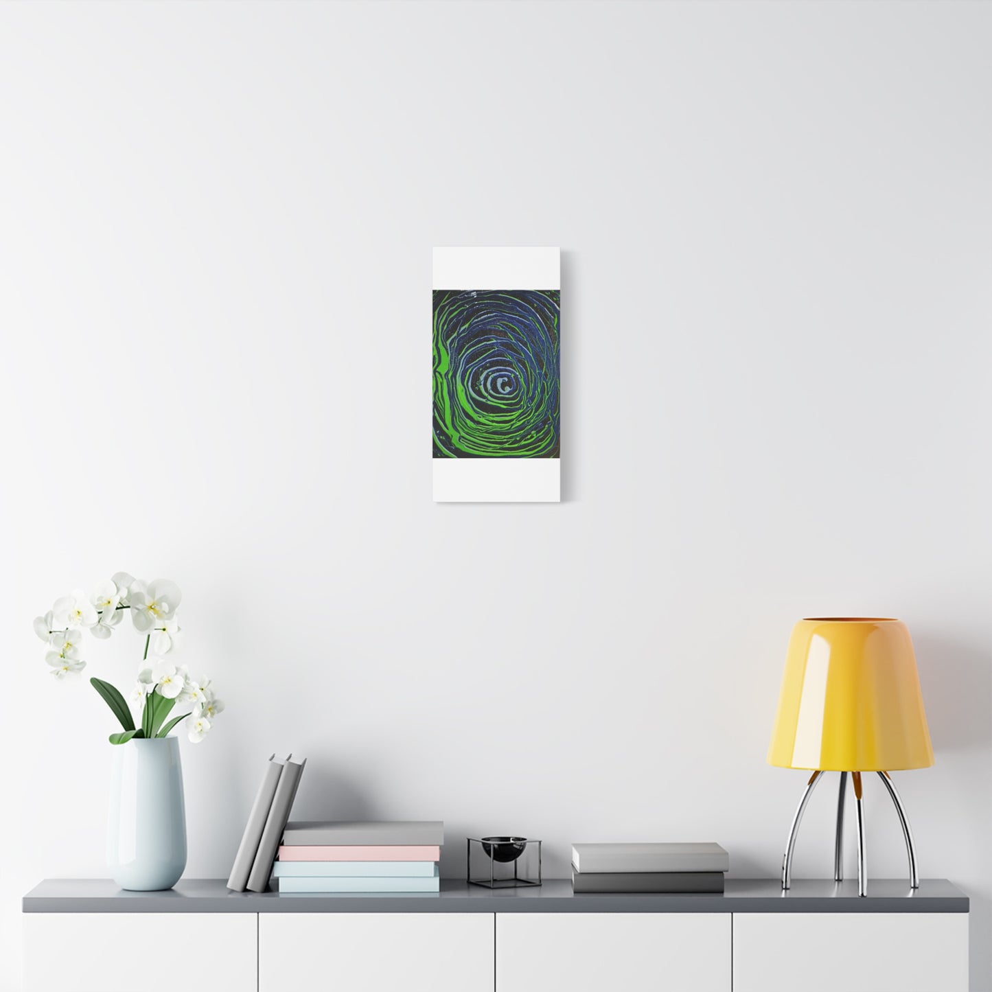Abstract Green Swirl Matte Canvas Art — Stretched 1.25" Wall Décor