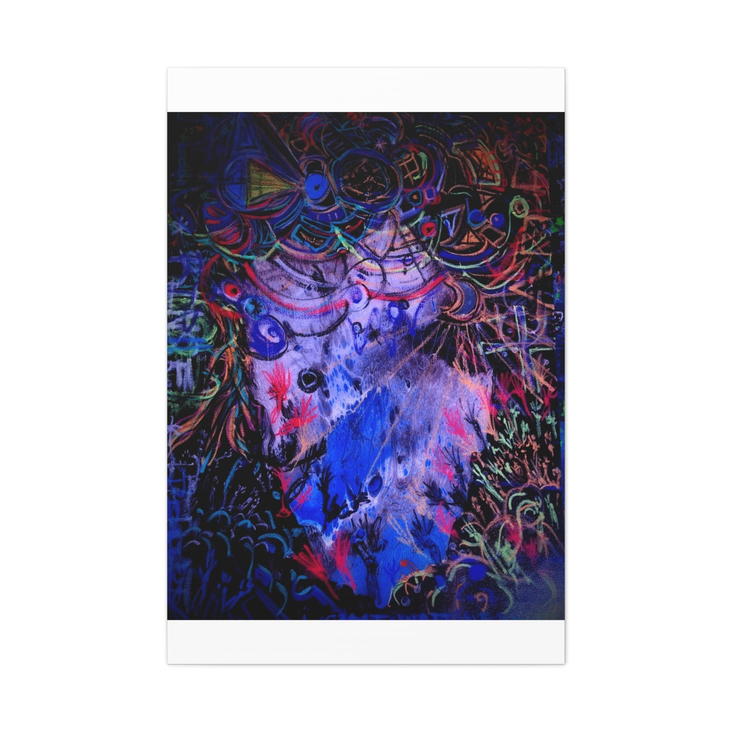 soul_extractions - Abstract Neon Canvas Art - Vibrant Psychedelic Wall Decor