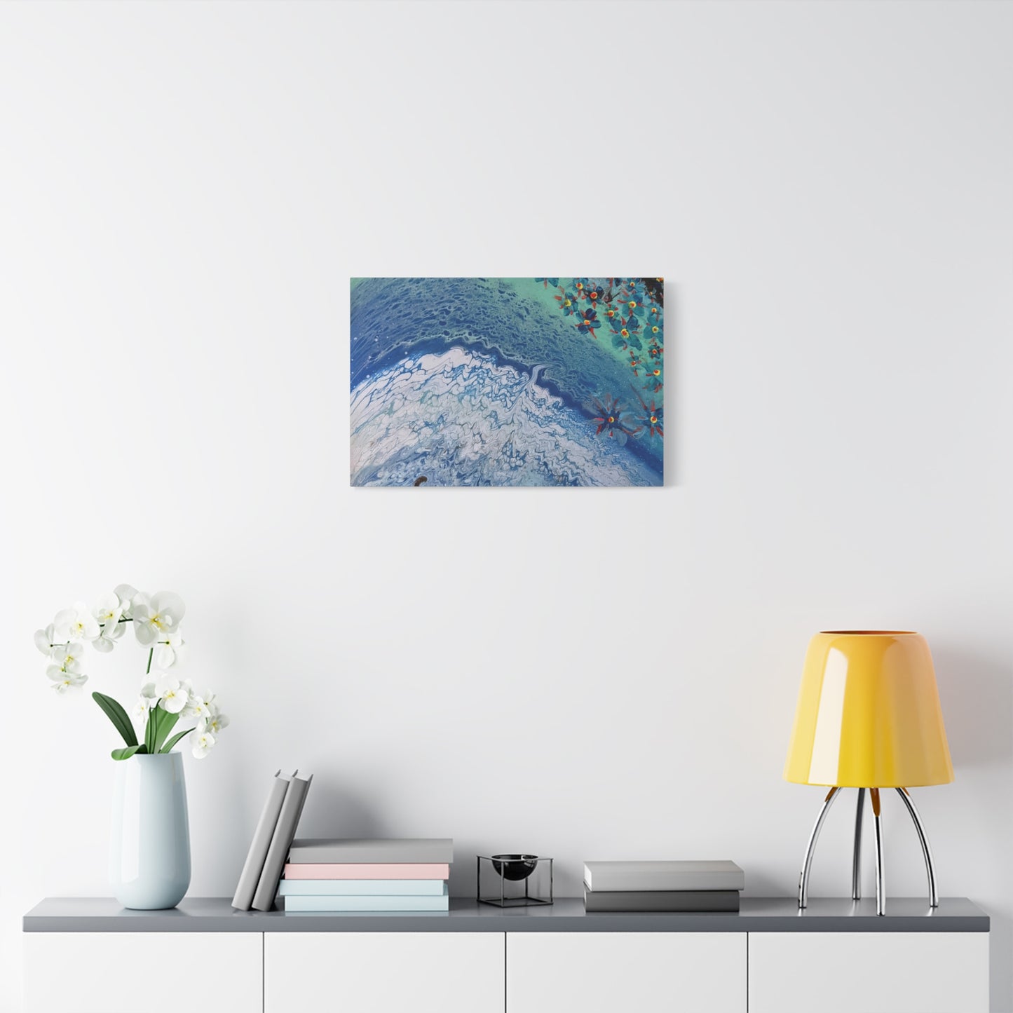 floetrol&flowers - Abstract Matte Canvas Print — Floral Accents Stretched Wall Art