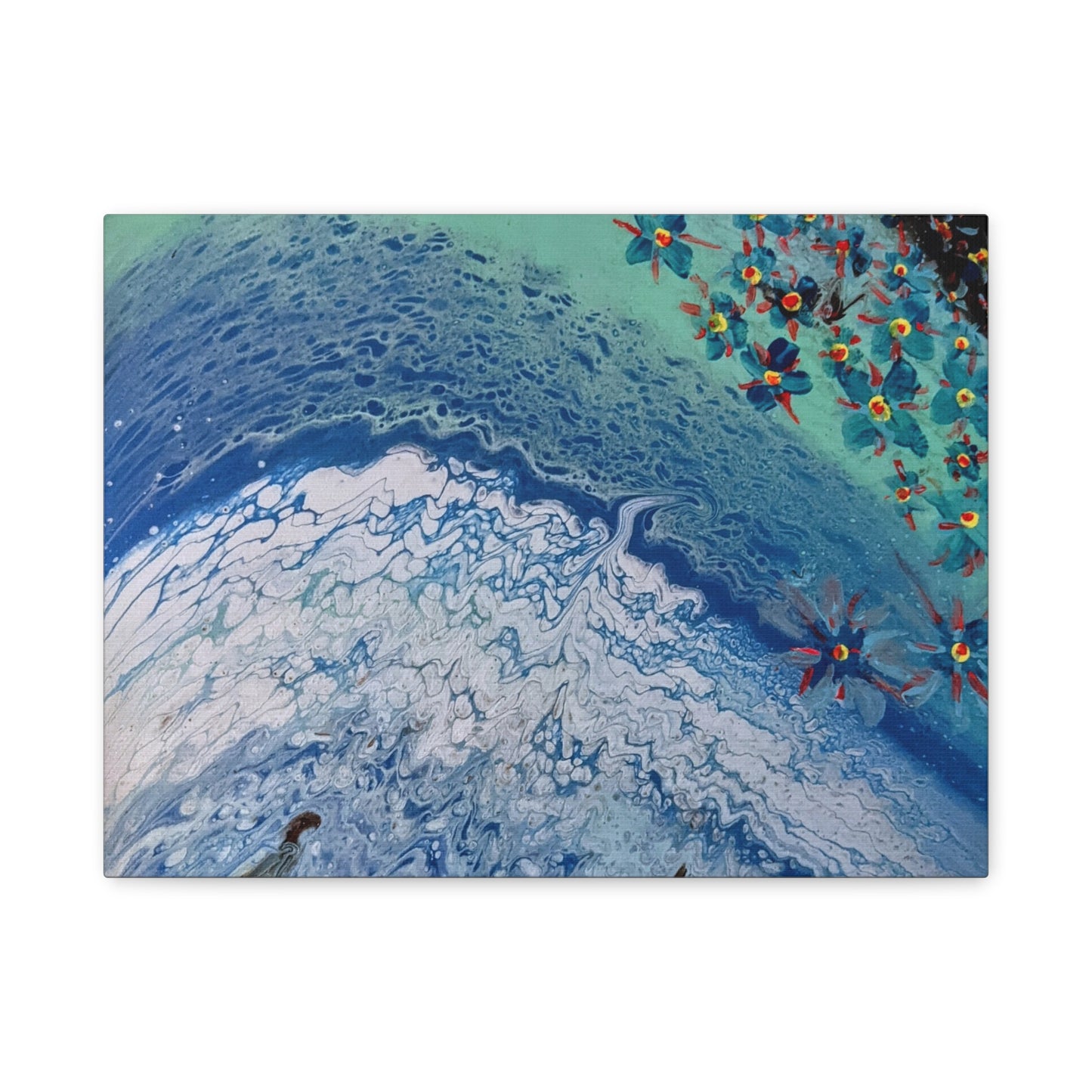 floetrol&flowers - Abstract Matte Canvas Print — Floral Accents Stretched Wall Art