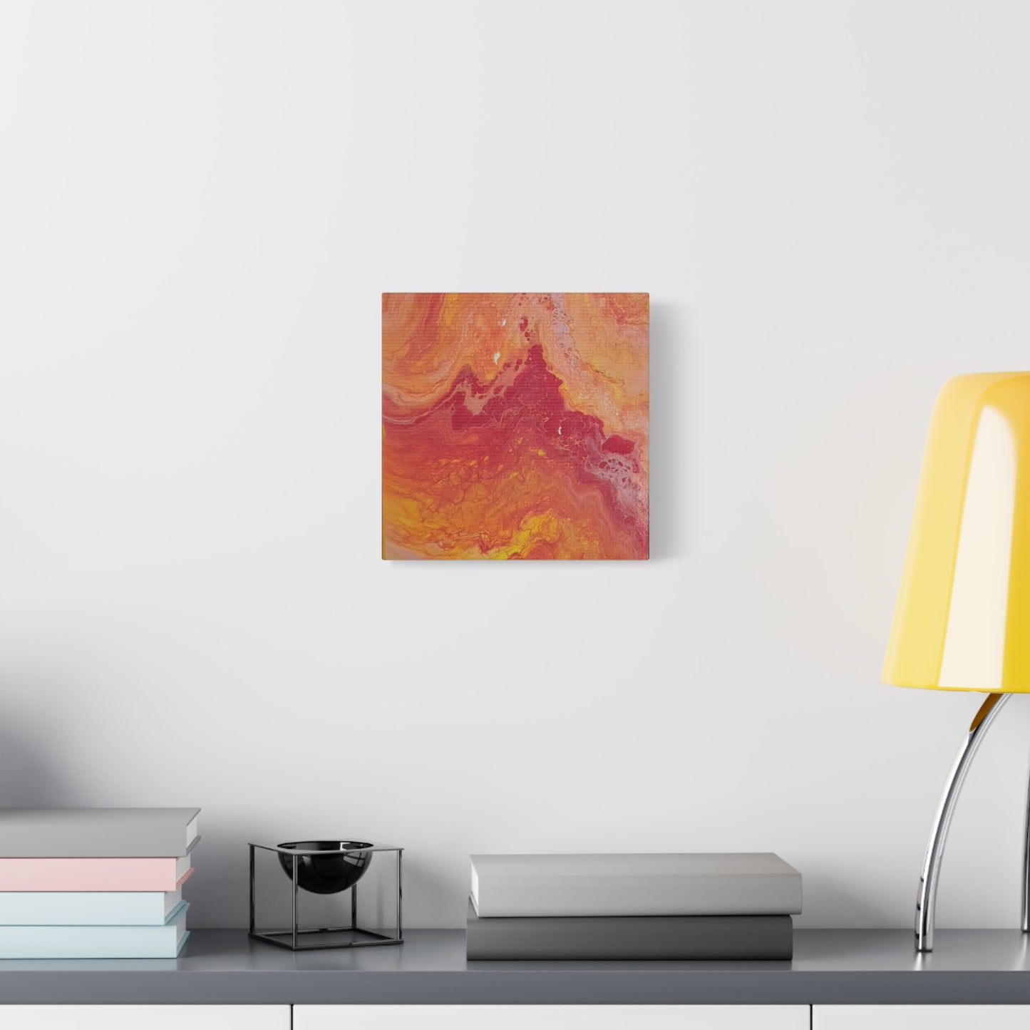 Abstract Pepto Popured - Sunset Swirl Matte Canvas Art - Stretched 1.25"