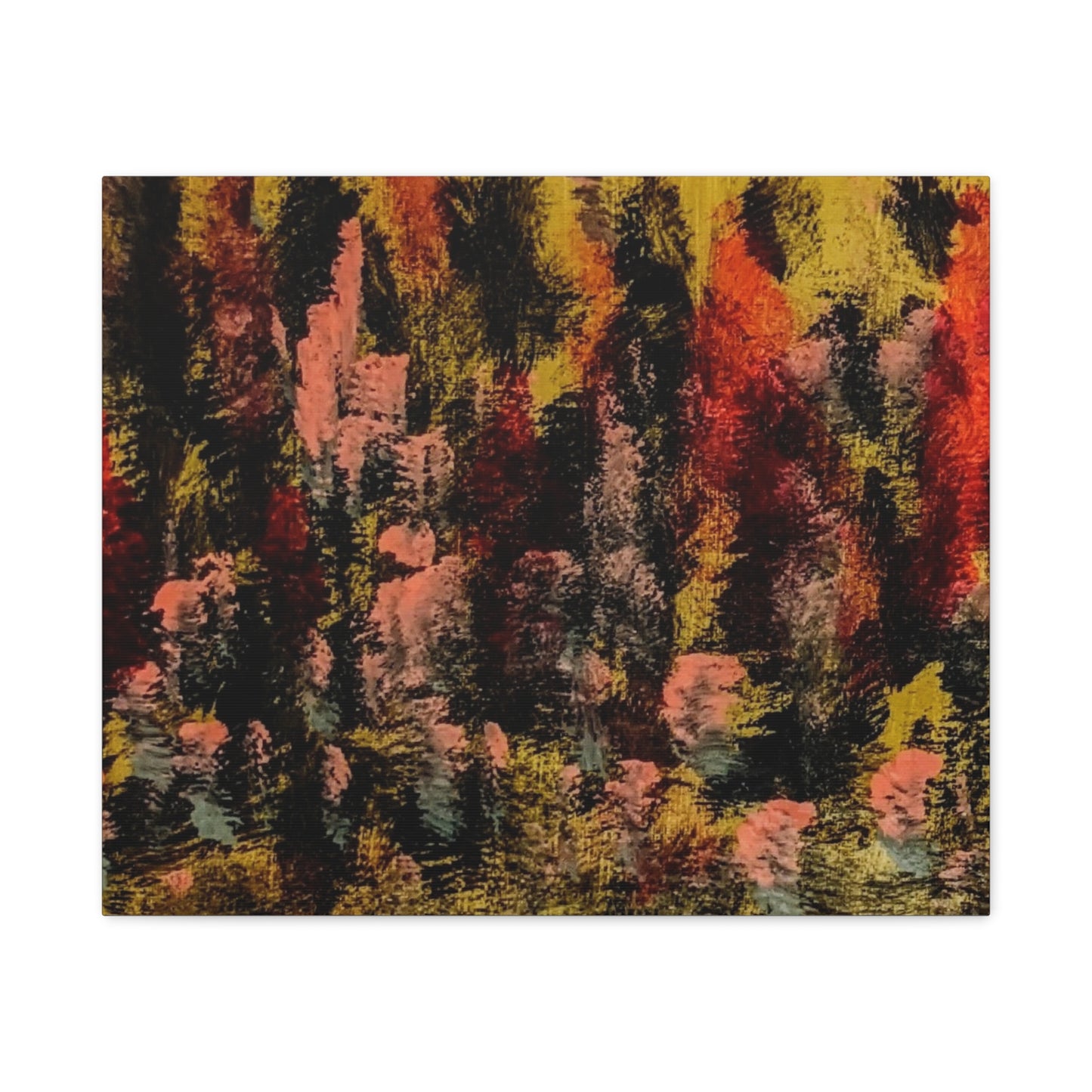 Autumn Forest Abstract — Matte Stretched Canvas