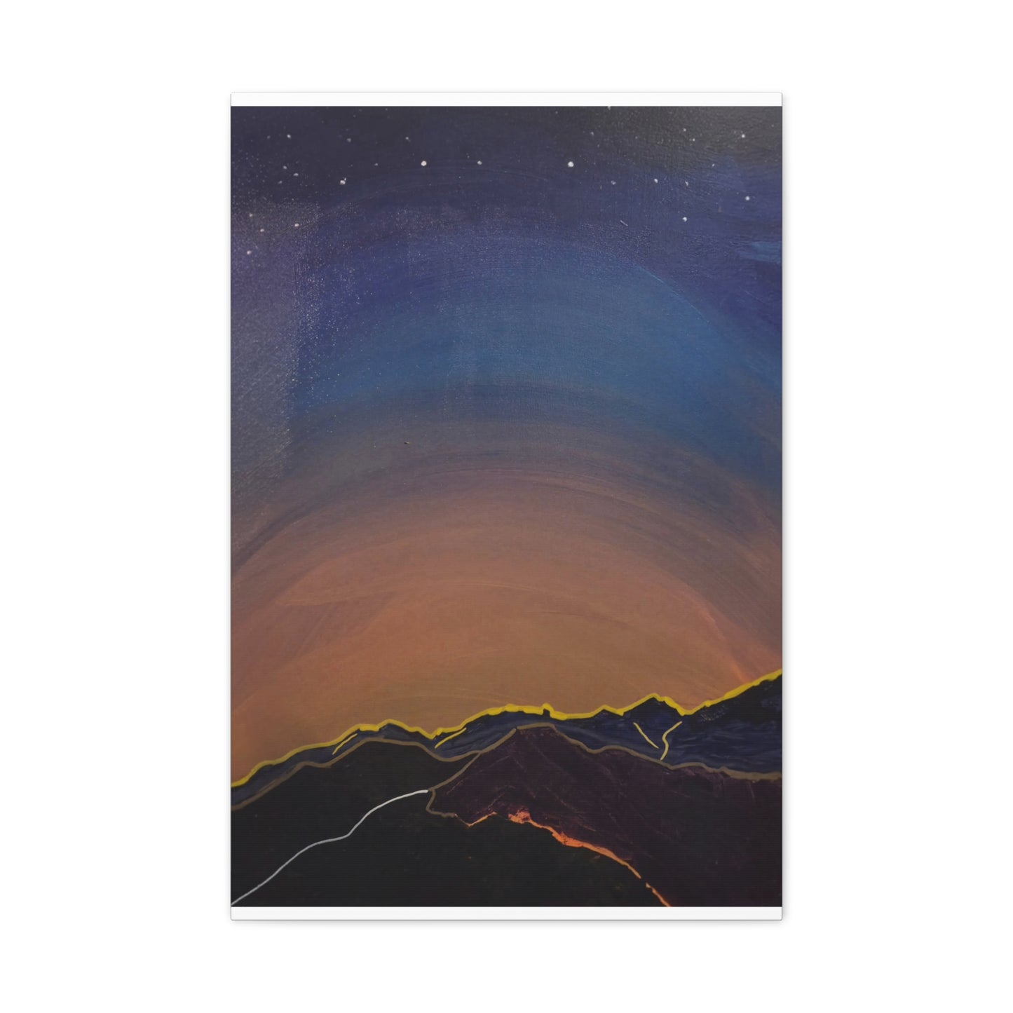 Sunset Mountain Canvas Wall Art - first light — Matte Stretched Landscape Print