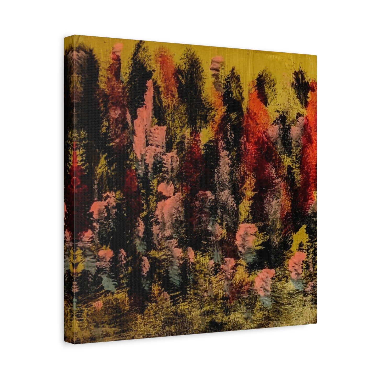 Autumn Forest Abstract — Matte Stretched Canvas