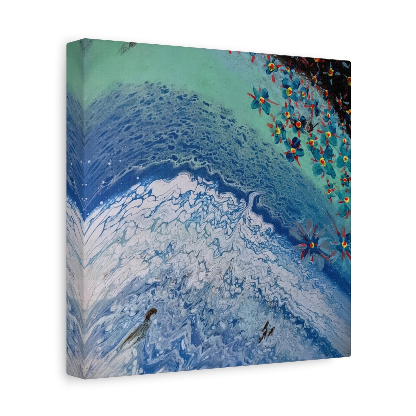 floetrol&flowers - Abstract Matte Canvas Print — Floral Accents Stretched Wall Art