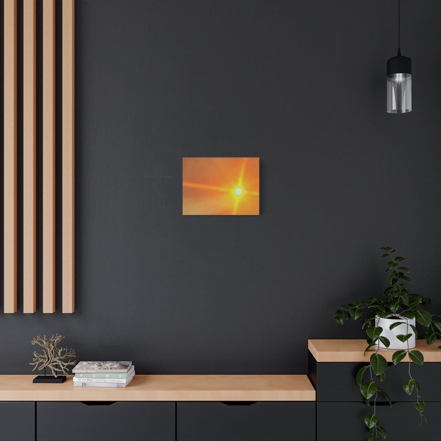 Sunburst Sunset Canvas Print — Warm Abstract Wall Art